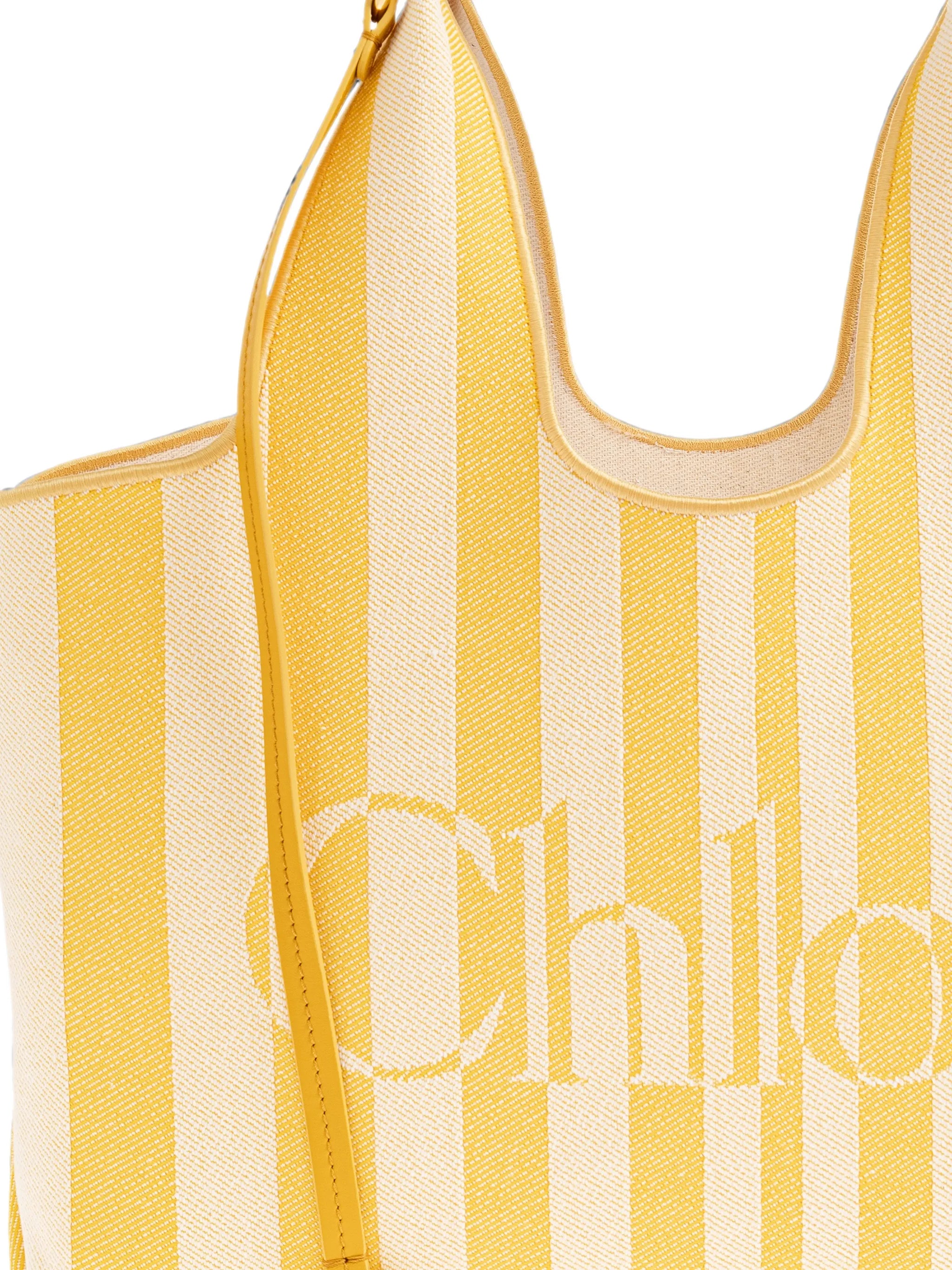 Chloé stripy east-west tote bag in jacquard