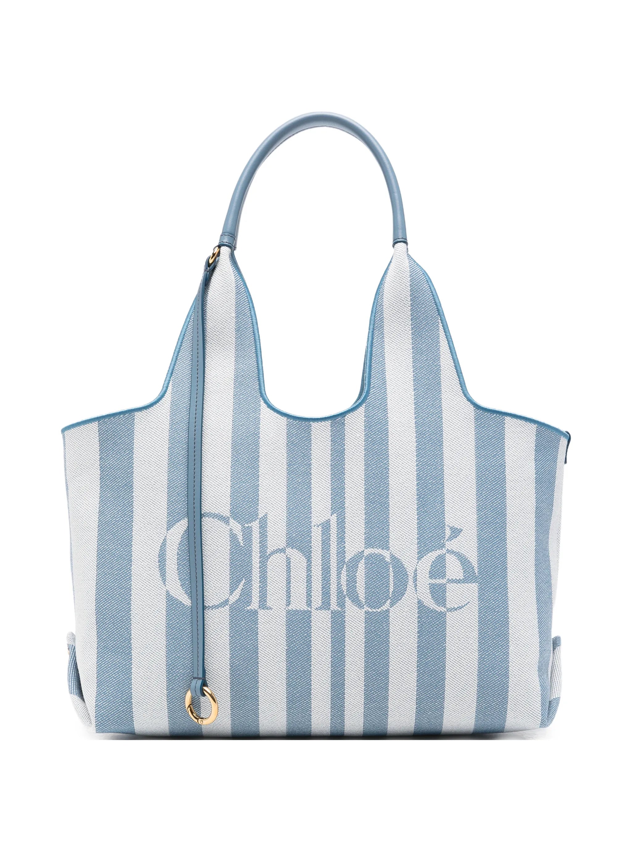small Stripy east-west tote bag