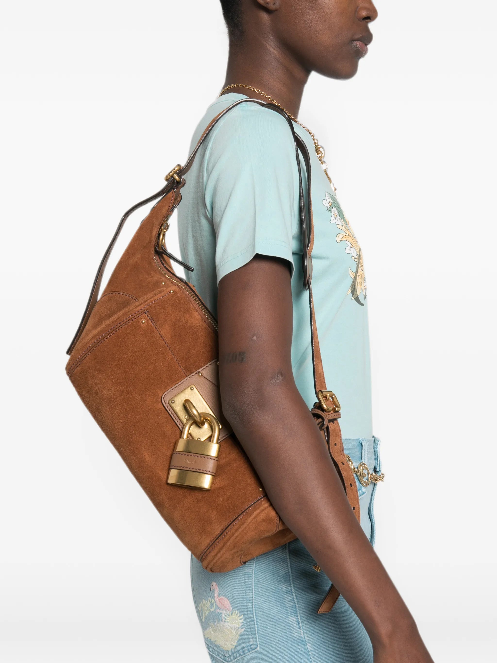 Paddington suede cross body bag