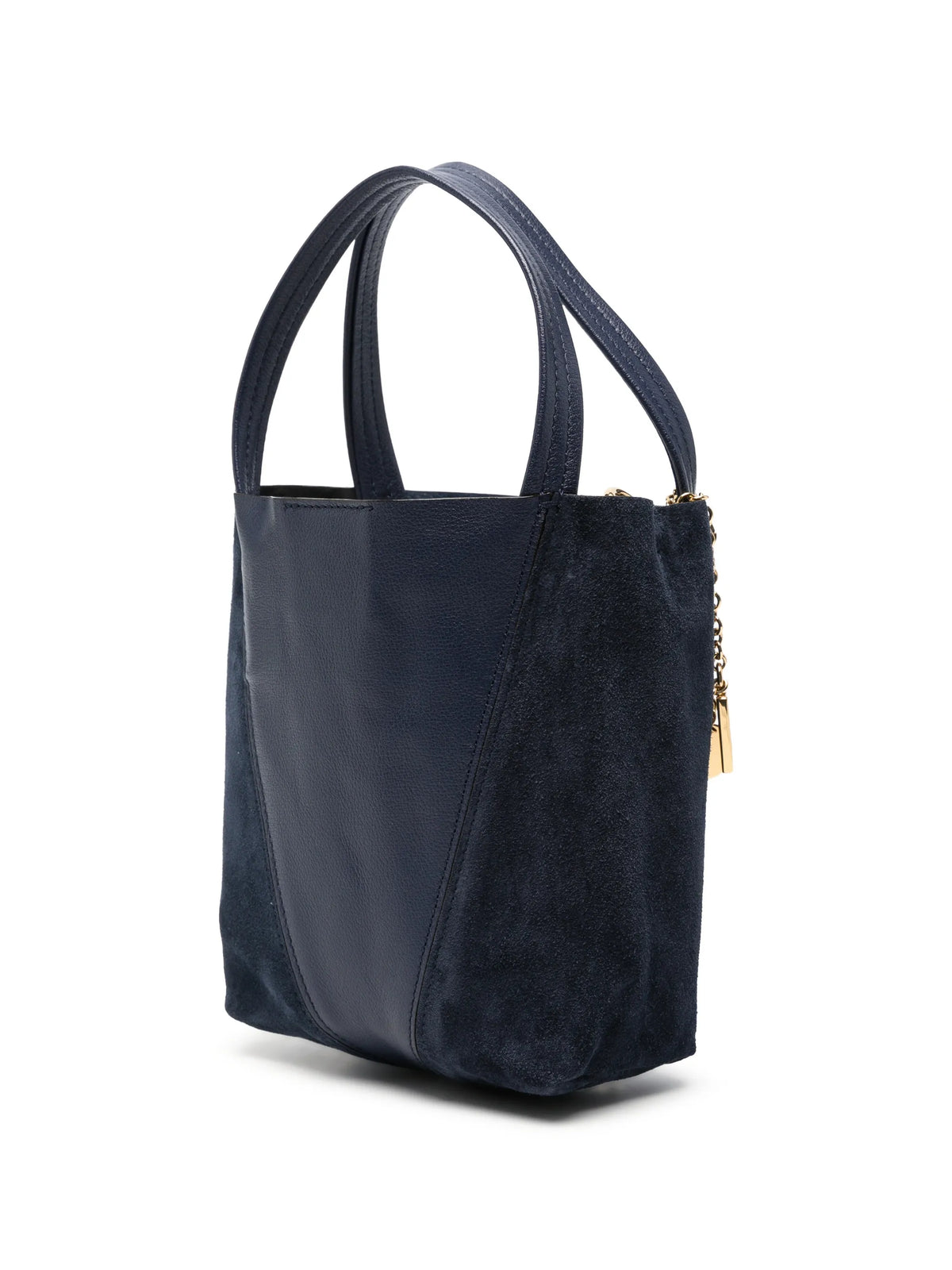 small Chloé Spin tote bag in grained & suede leather