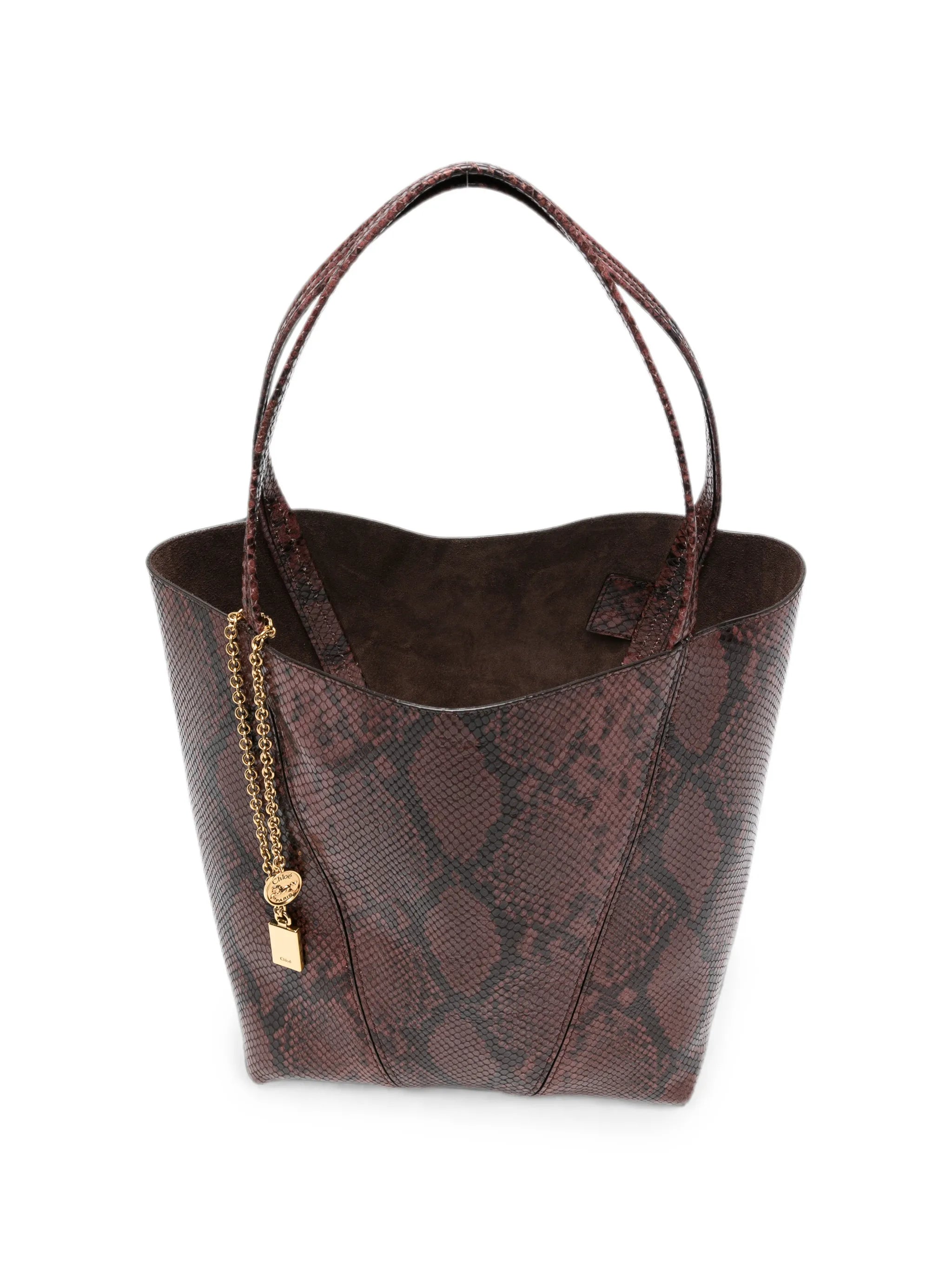 medium Spin python-effect tote bag