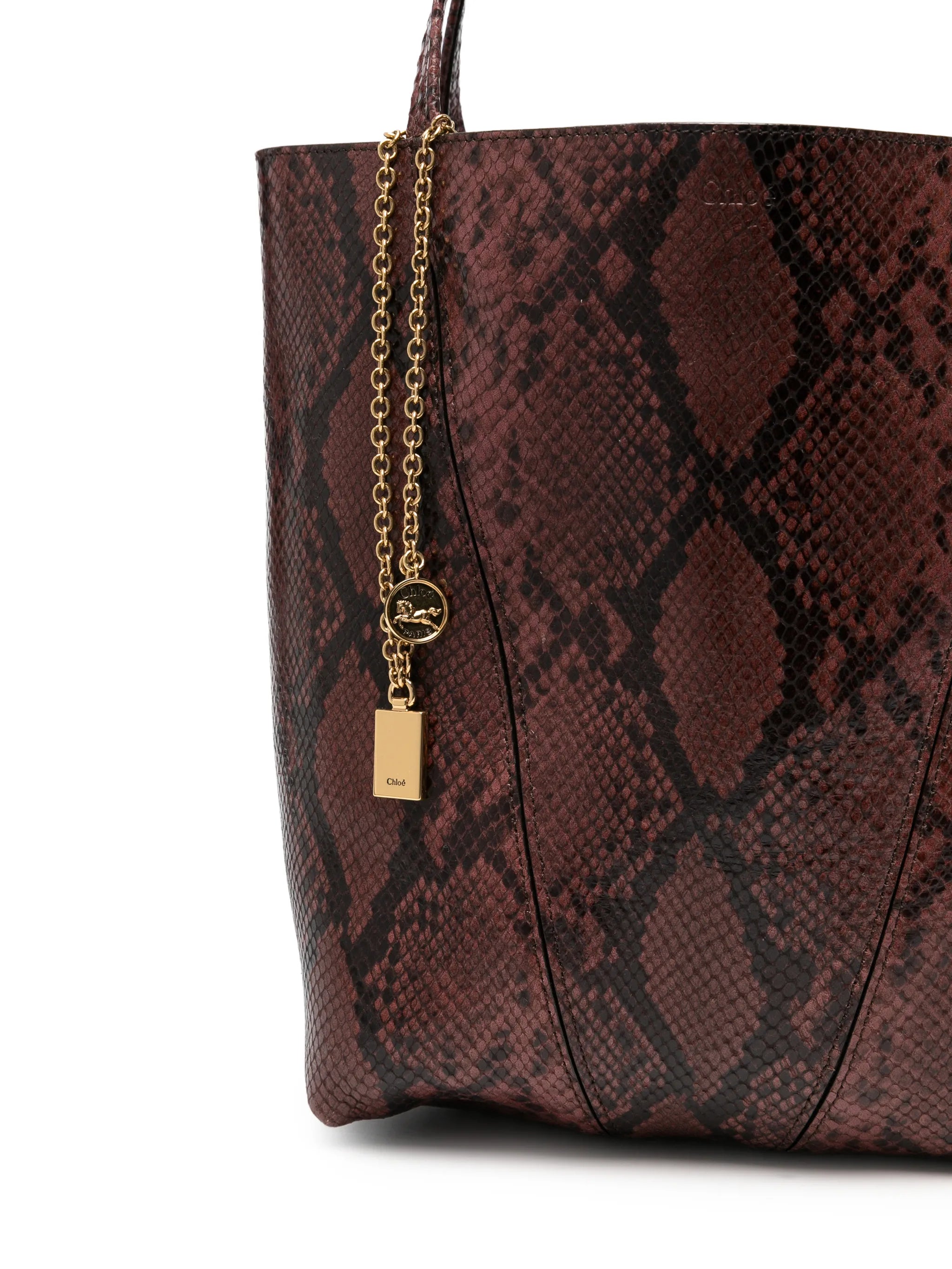 medium Spin python-effect tote bag