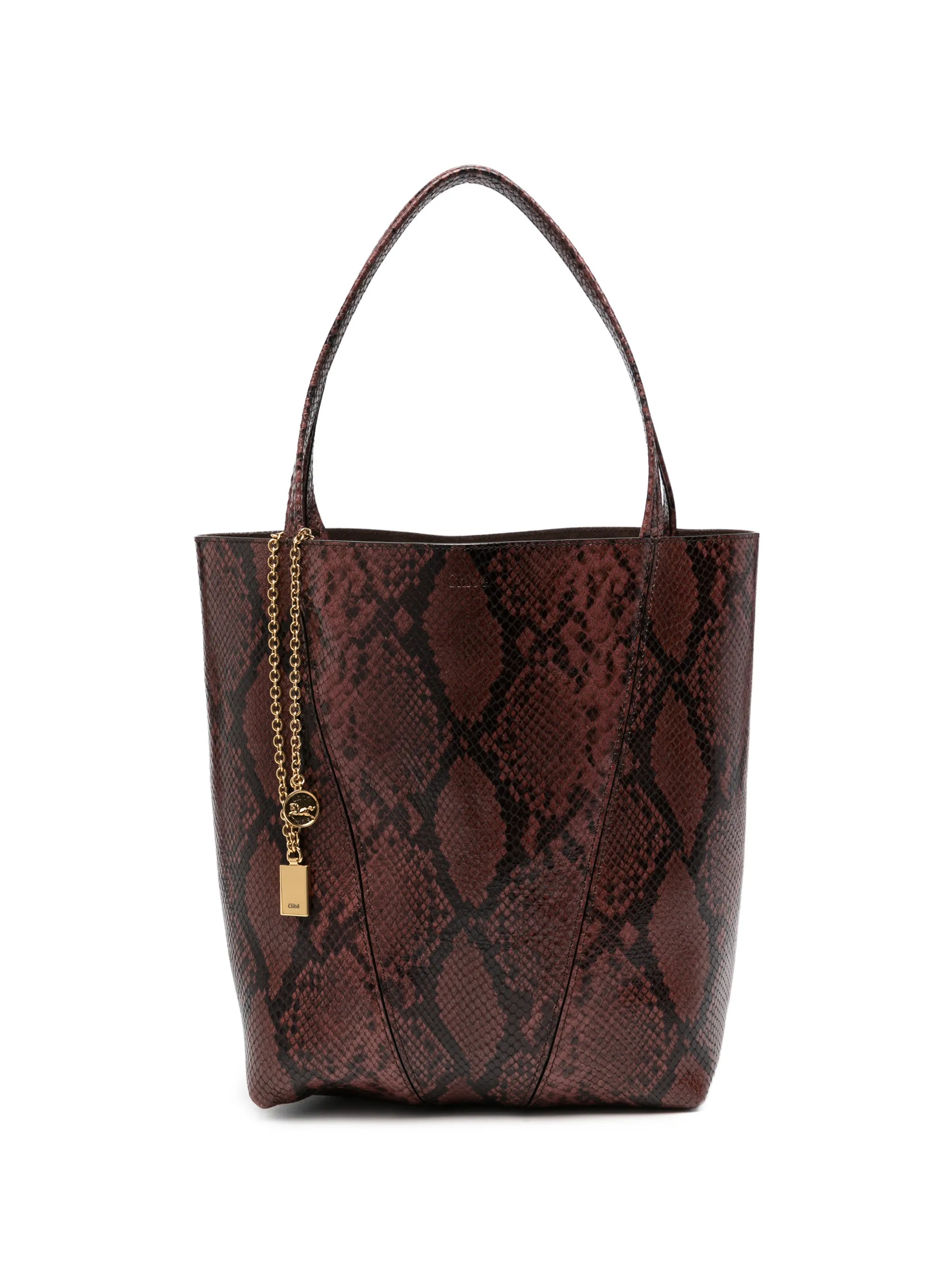 medium Spin python-effect tote bag