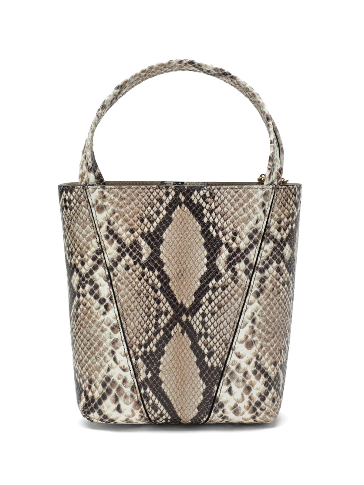 small Chloé Spin tote bag in python-effect leather