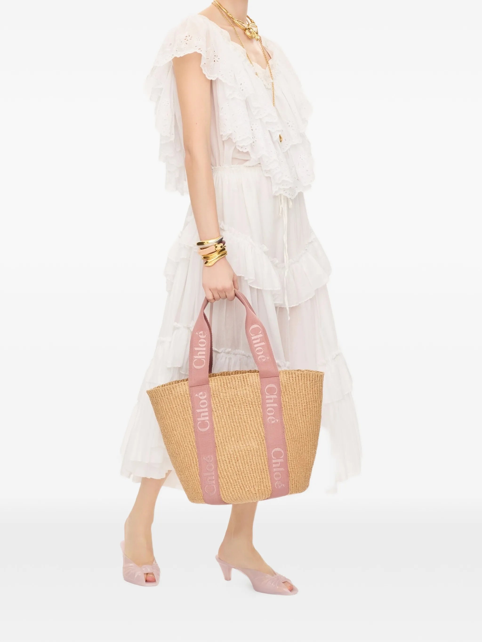 large Woody logo-embroidered tote bag