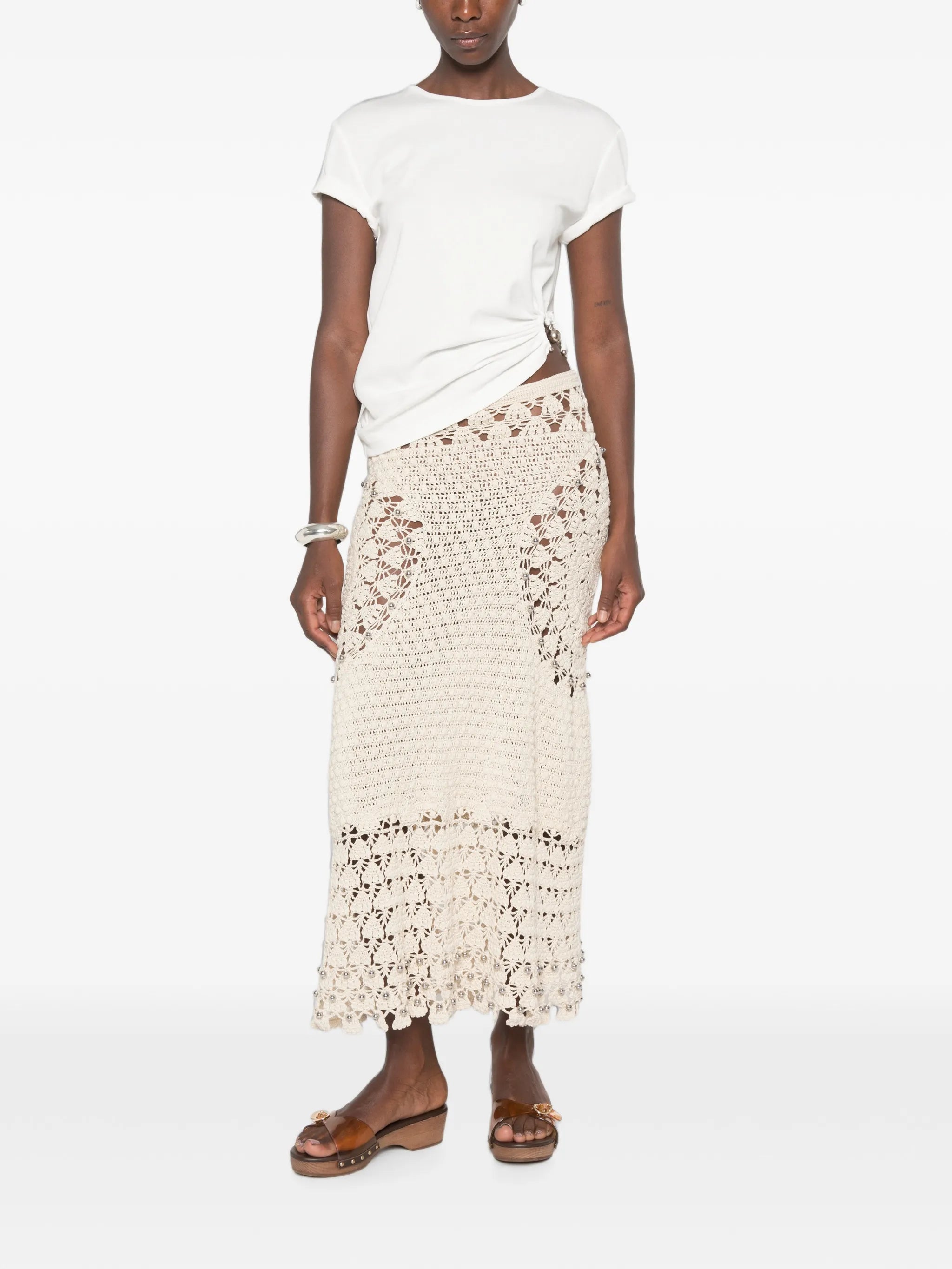 handmade midi skirt in crochet