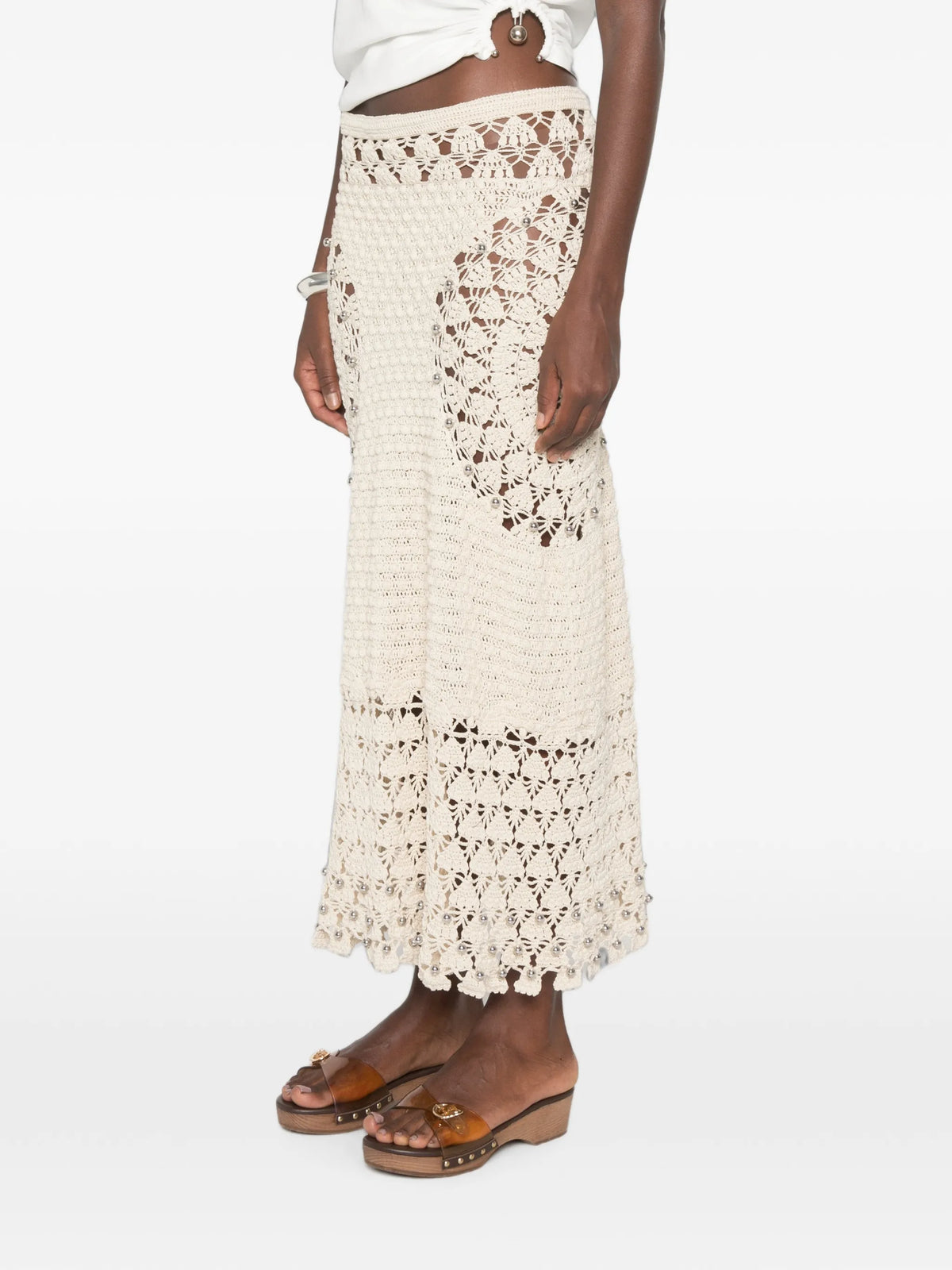 handmade midi skirt in crochet
