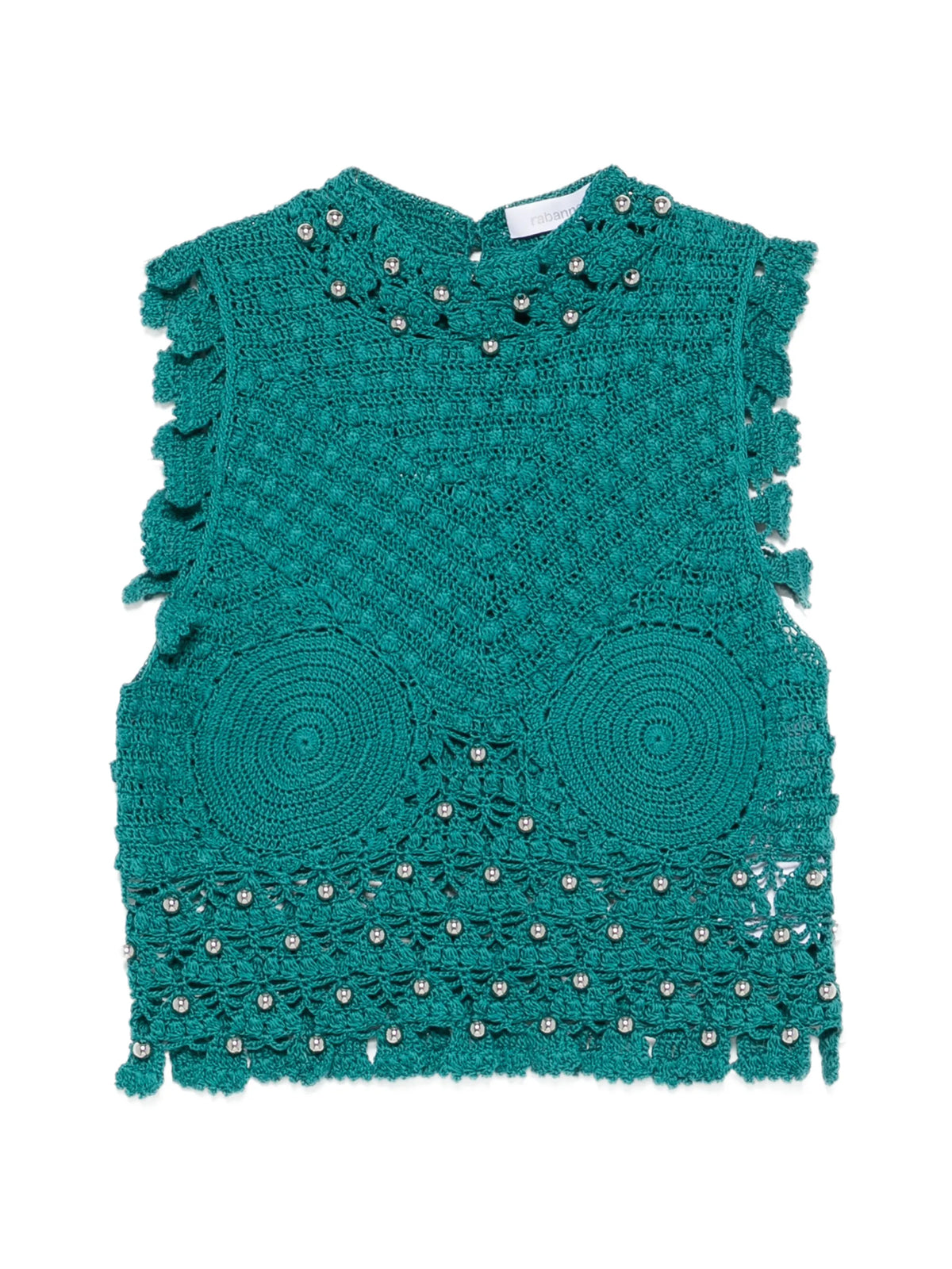 handmade sleeveless top in crochet