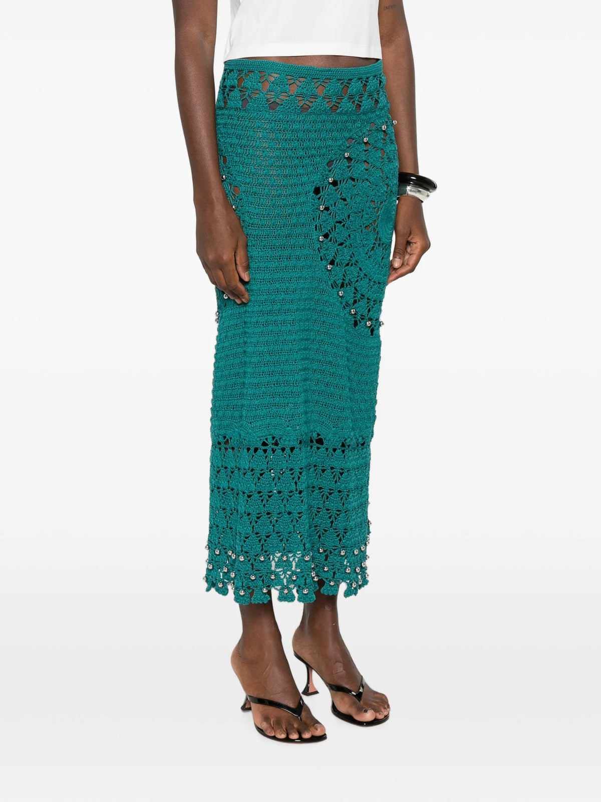 handmade midi skirt in crochet
