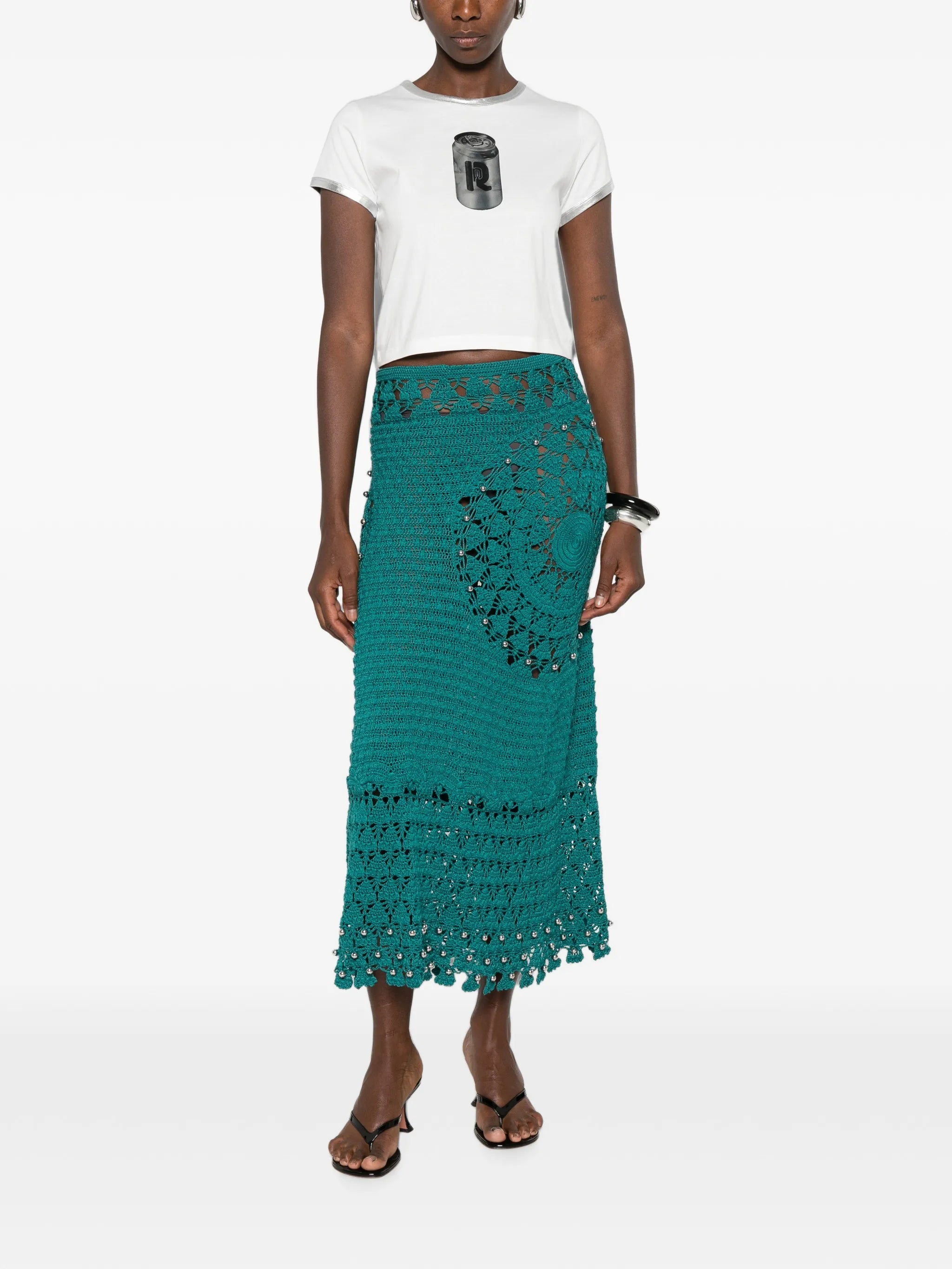 handmade midi skirt in crochet