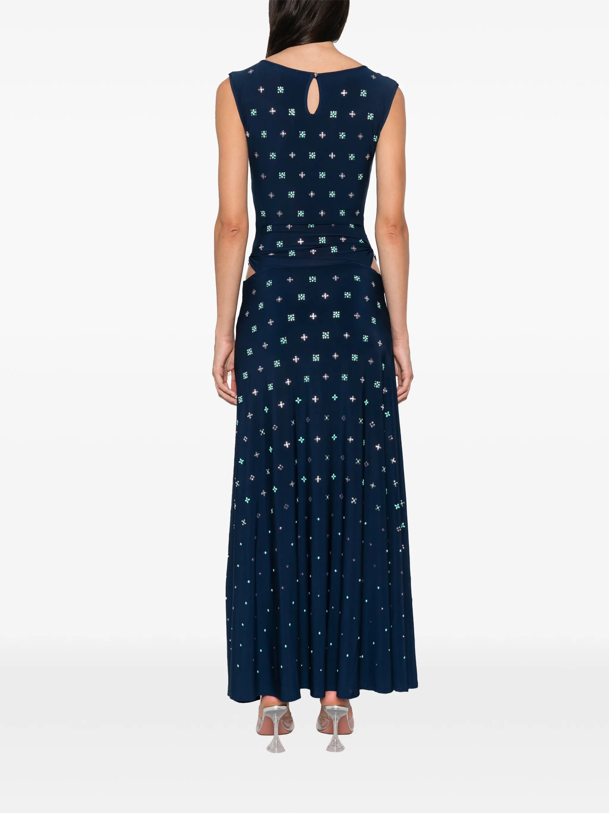 embellished cut-out maxi dress