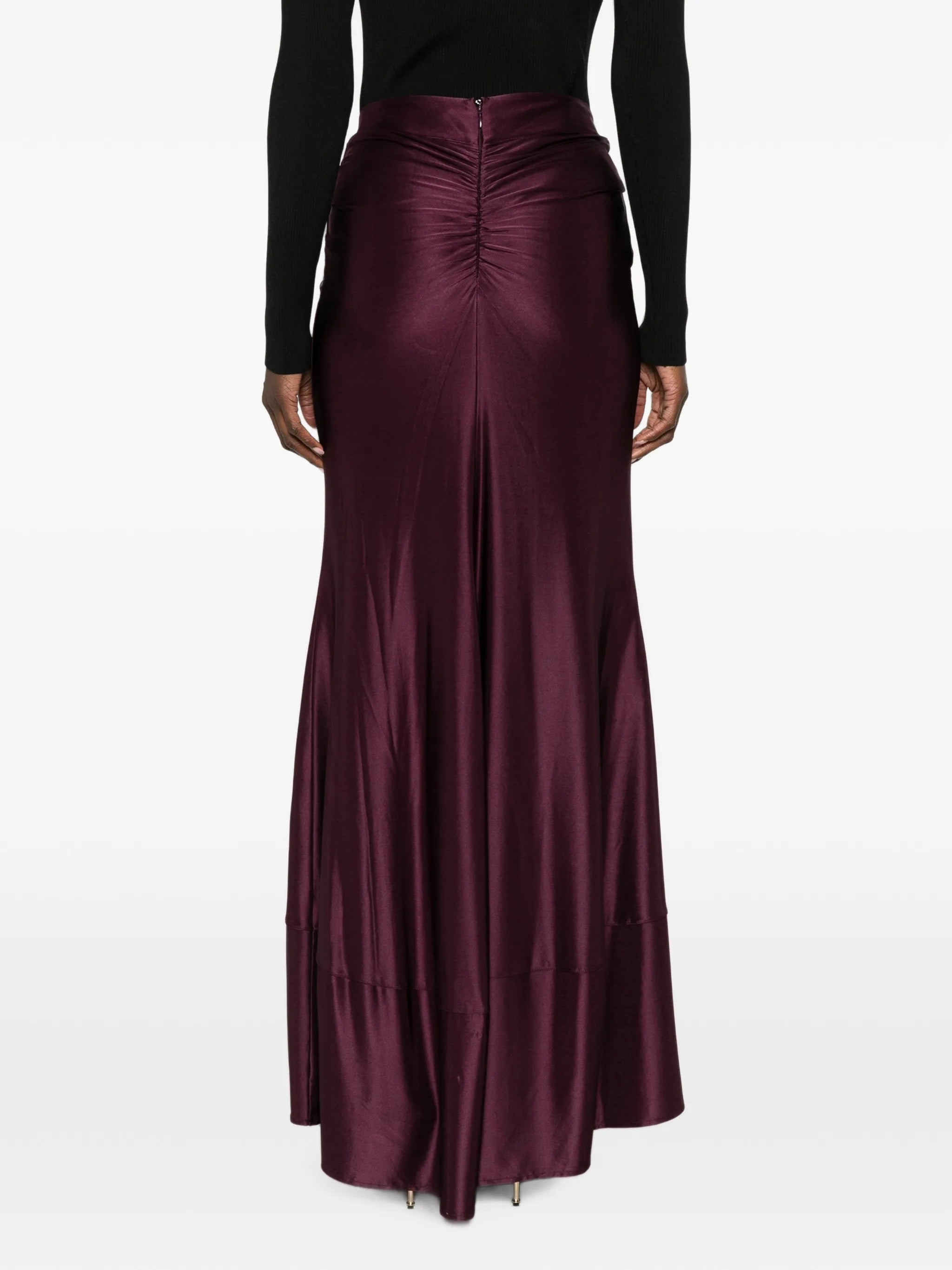 ring-detail maxi skirt