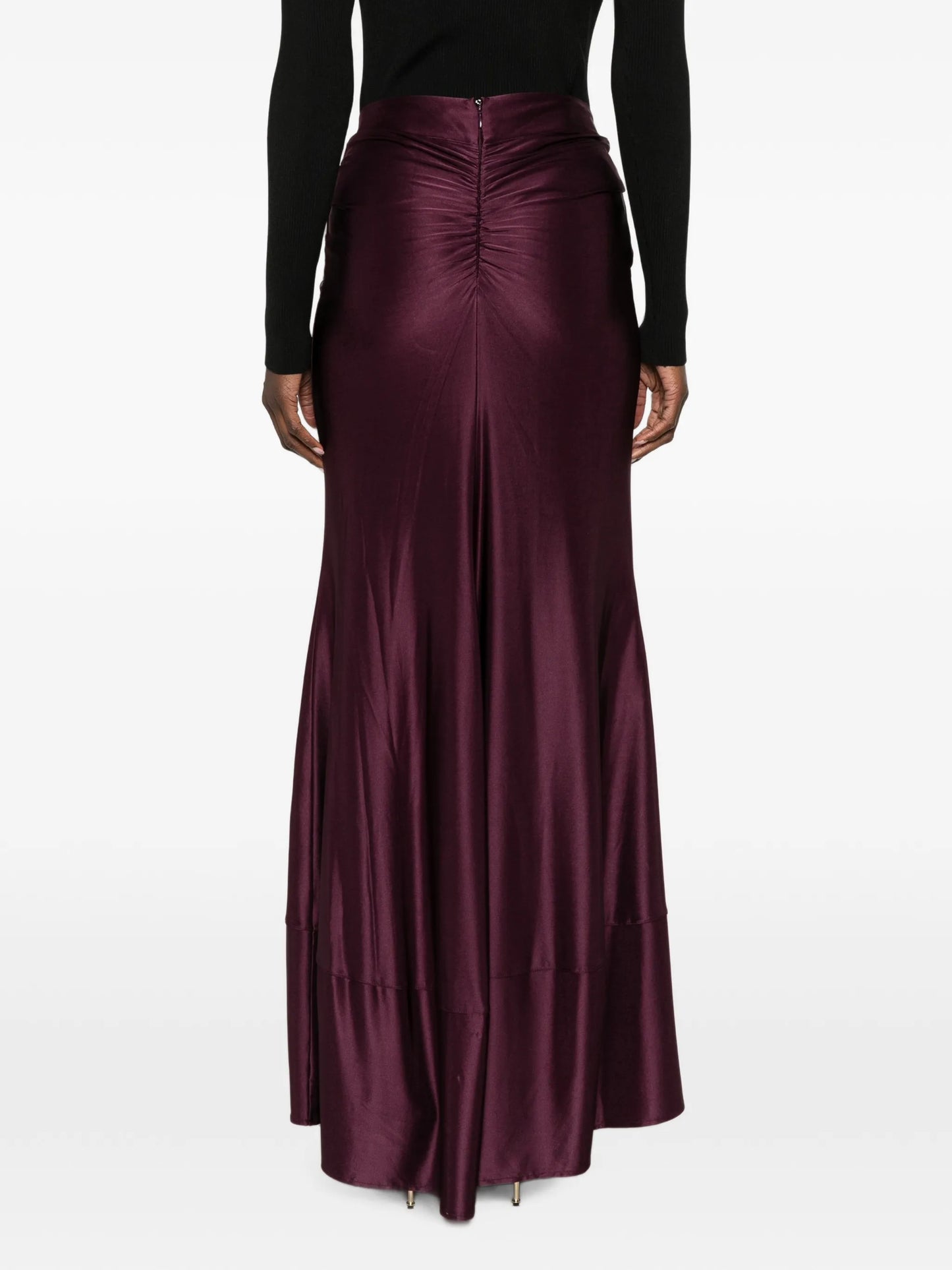 ring-detail maxi skirt