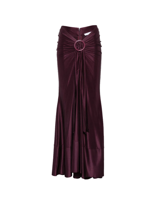 ring-detail maxi skirt