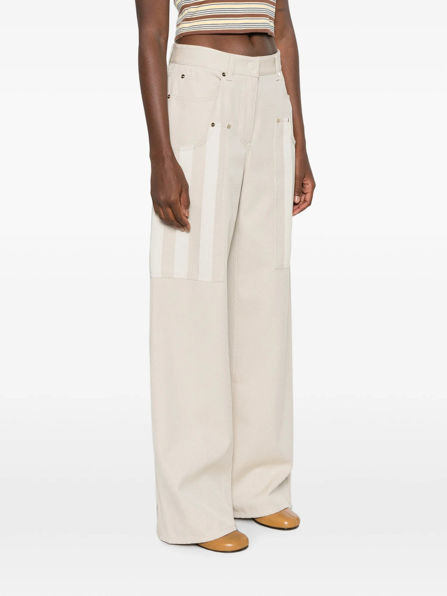 belt-loop wide-leg jeans