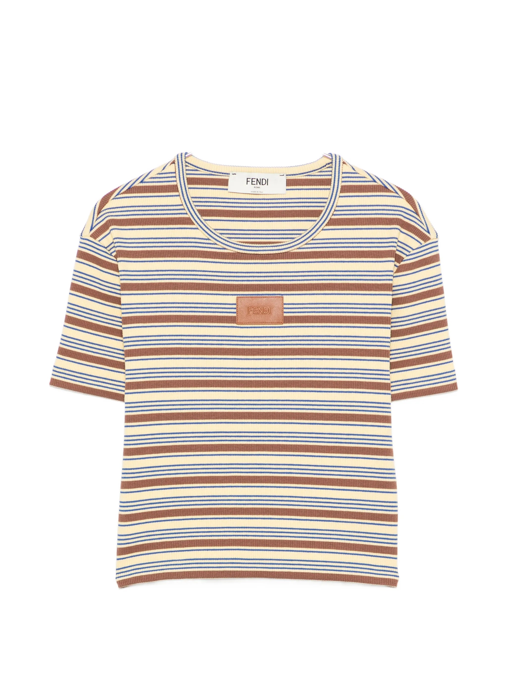 striped logo-patch T-shirt