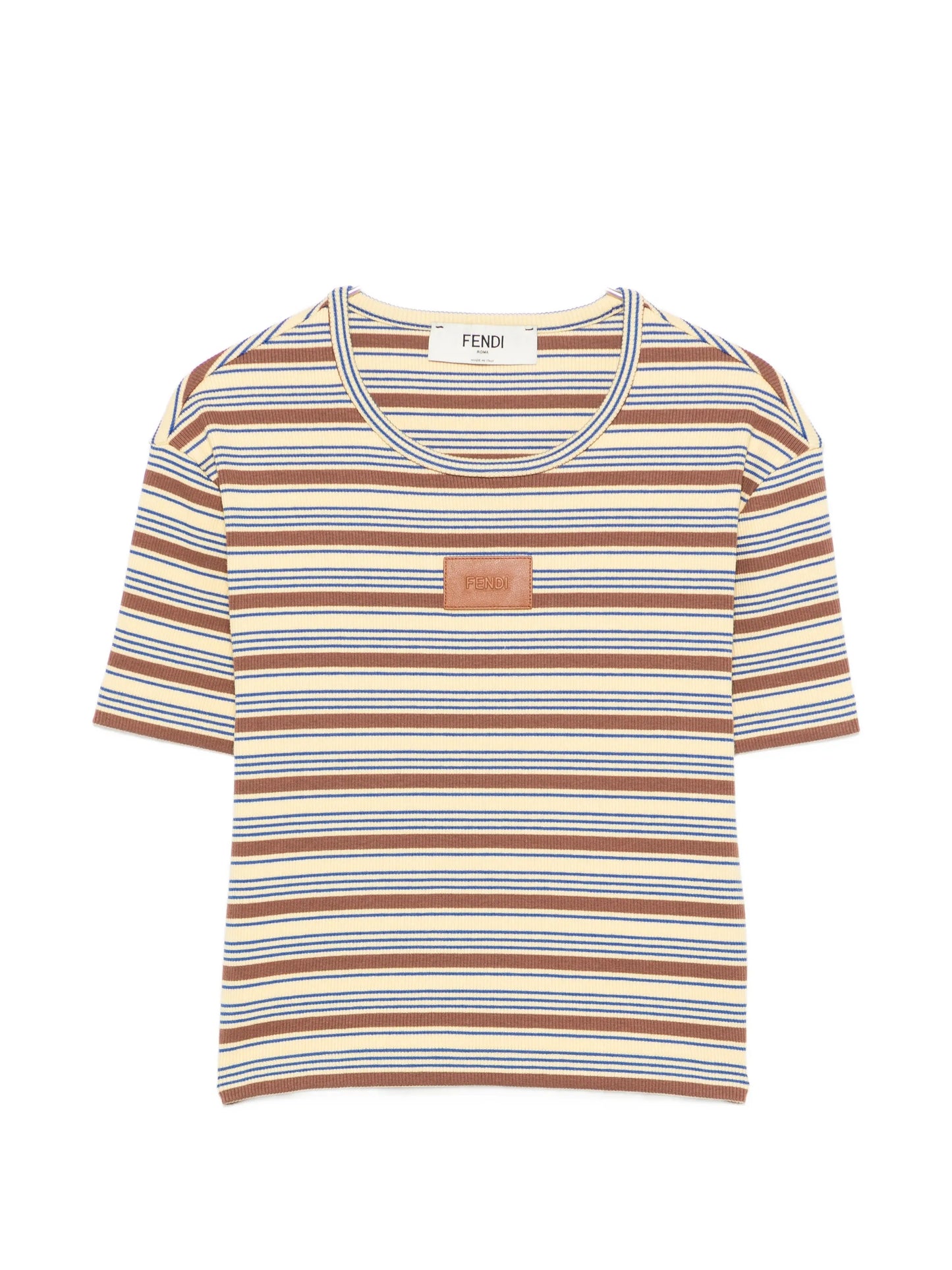 striped logo-patch T-shirt