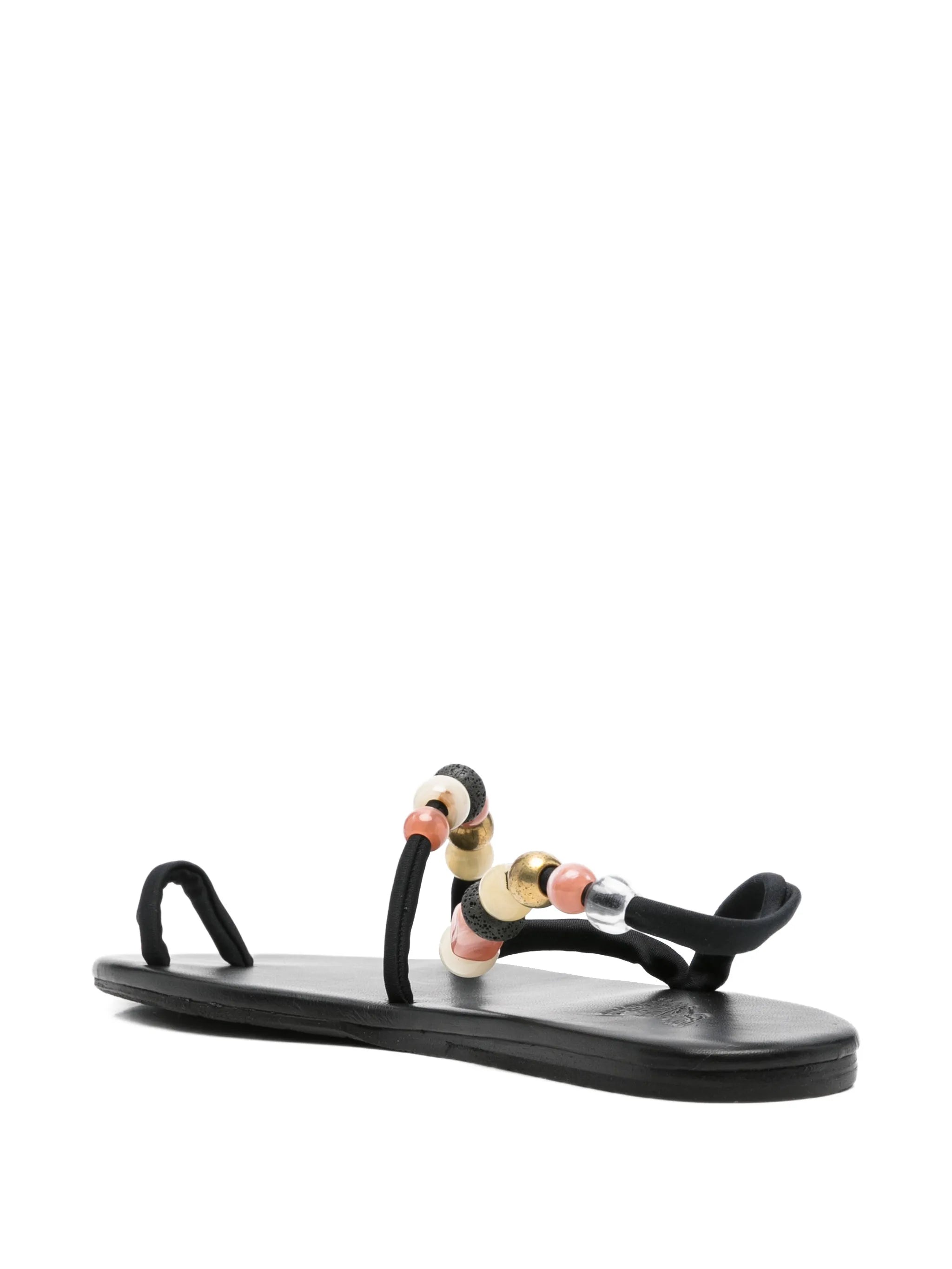 Eleftheria beads flat sandals