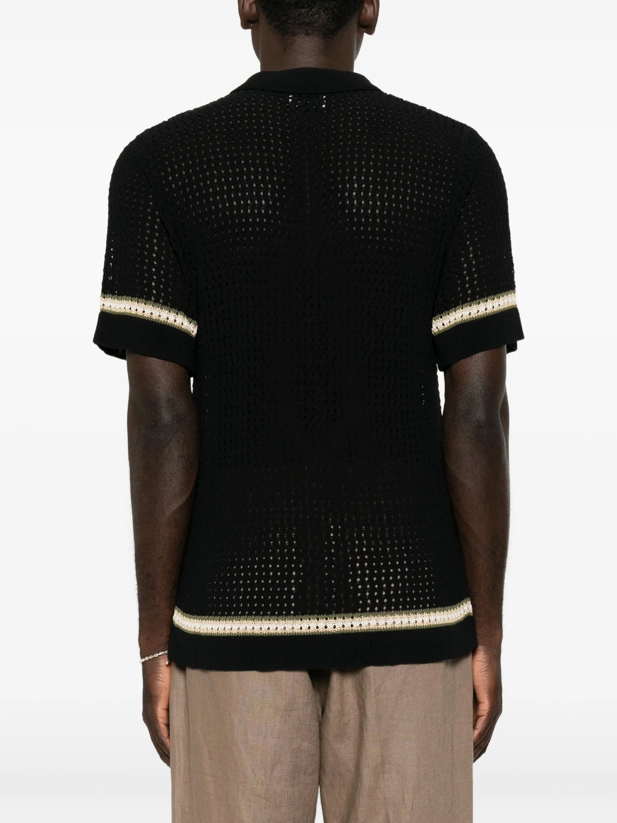 crochet short-sleeve shirt