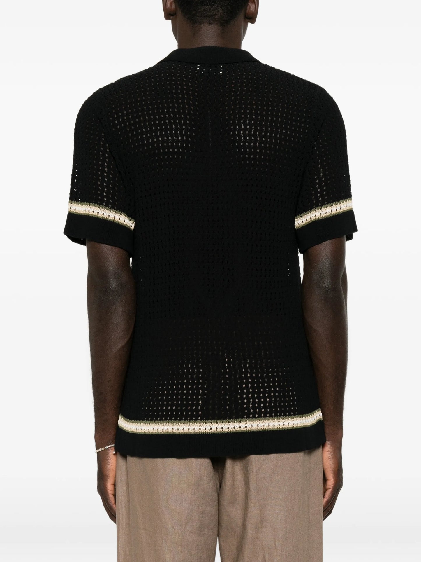 crochet short-sleeve shirt