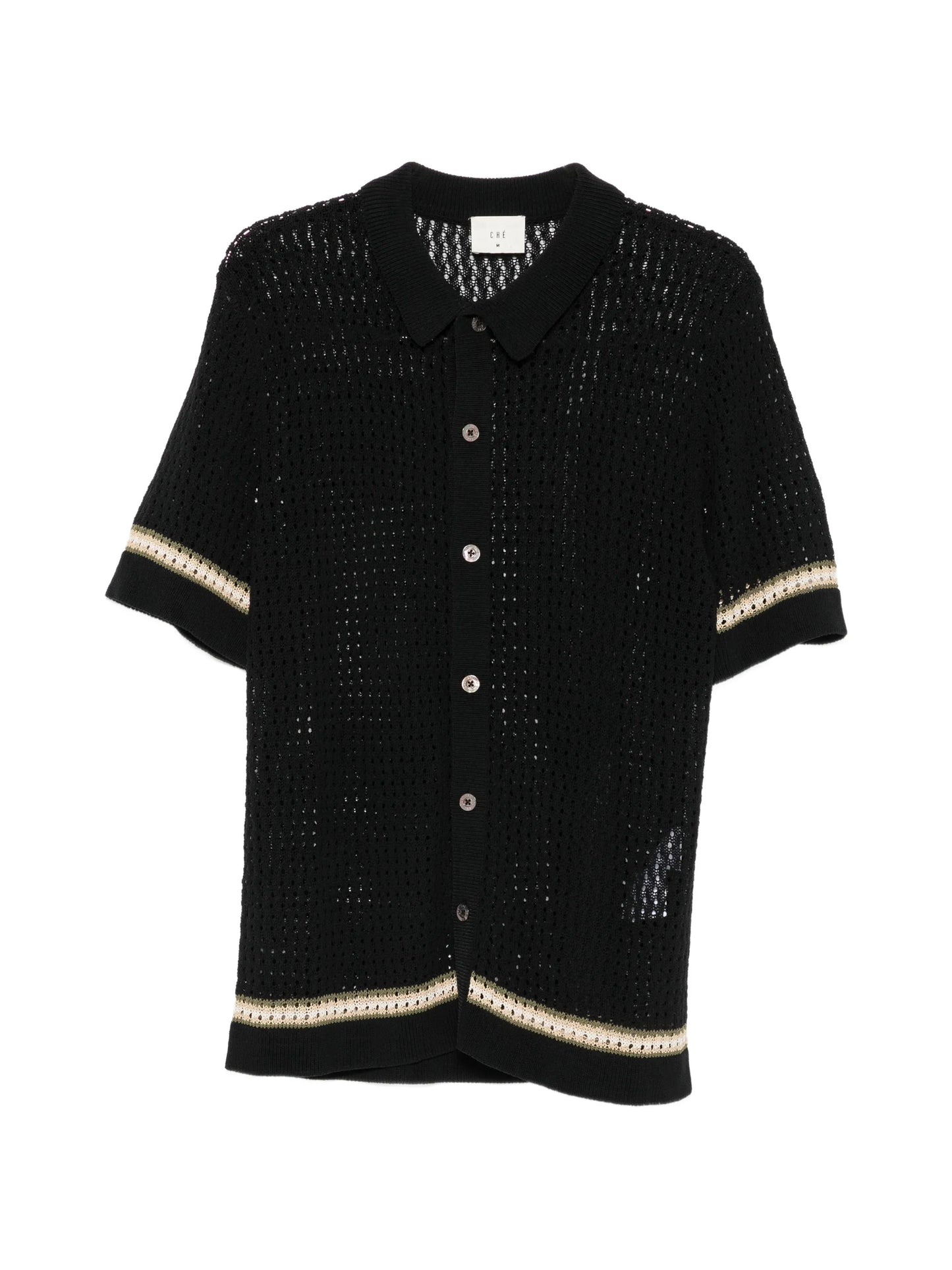 crochet short-sleeve shirt