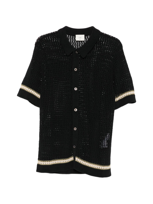 crochet short-sleeve shirt