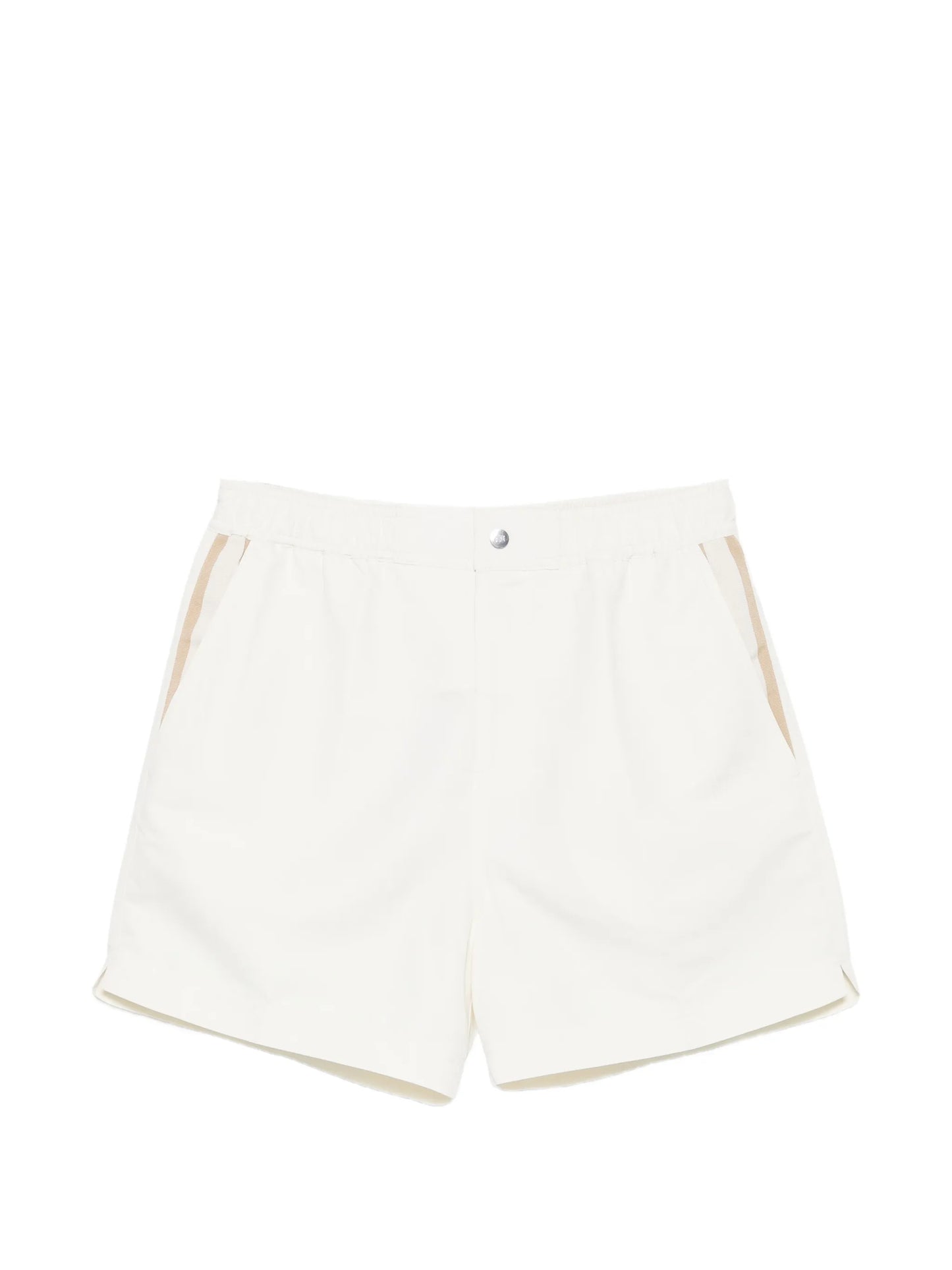 button-fastening swim shorts