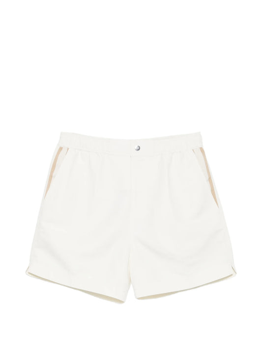 button-fastening swim shorts
