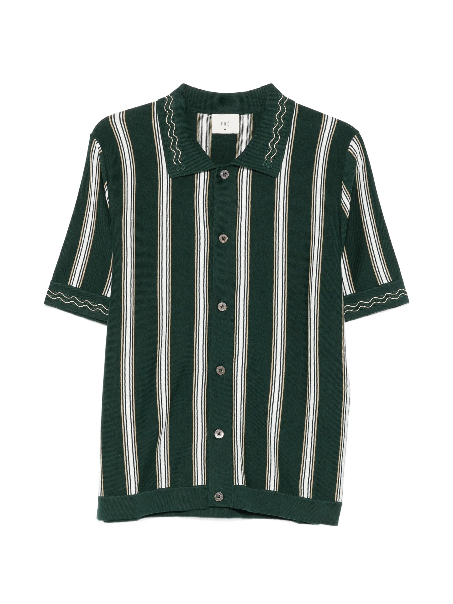 Sawyer striped knitted polo shirt