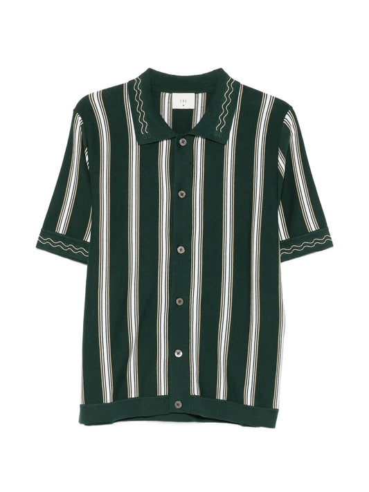 Sawyer striped knitted polo shirt