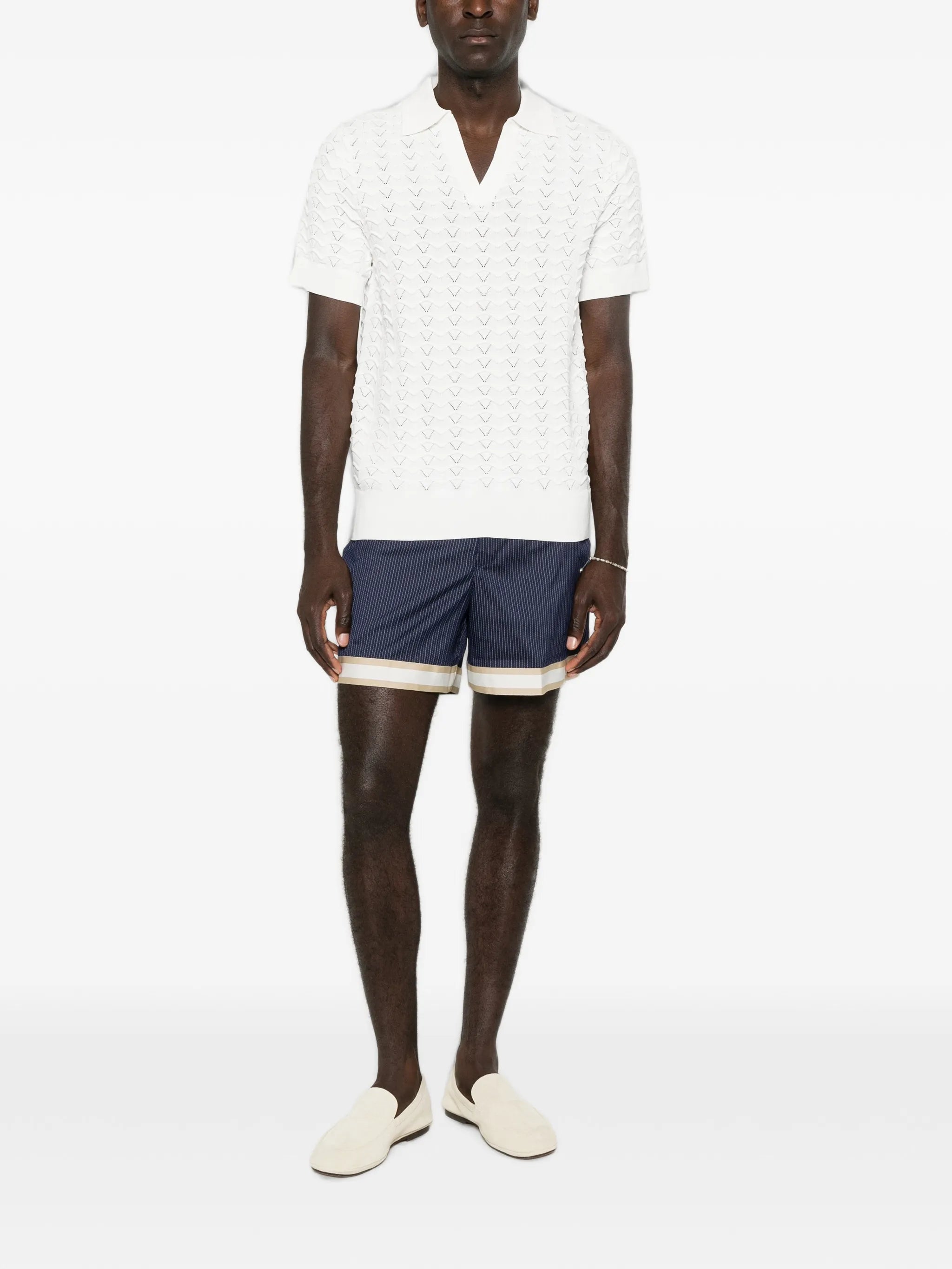 Ripple short-sleeve polo shirt