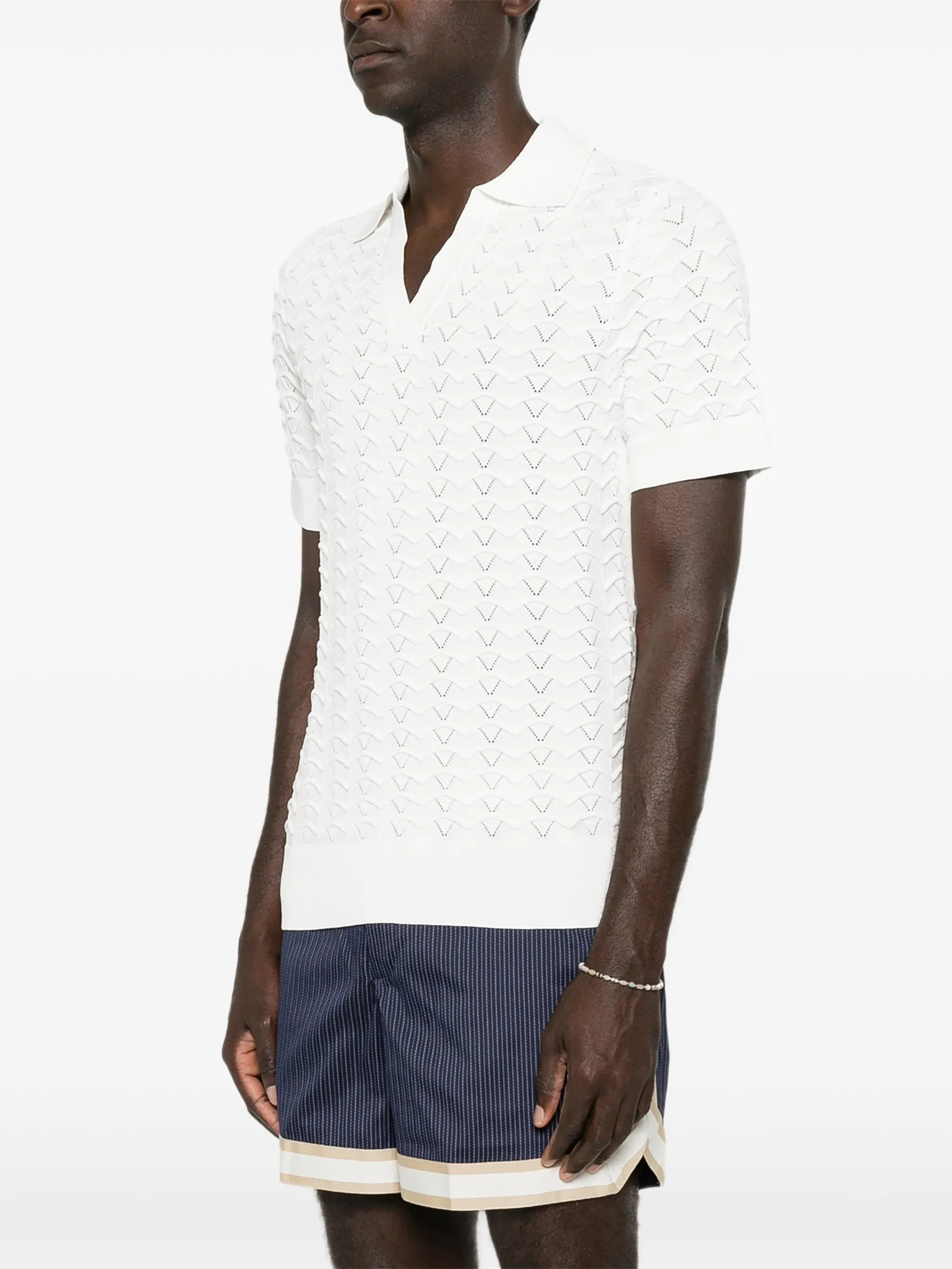 Ripple short-sleeve polo shirt