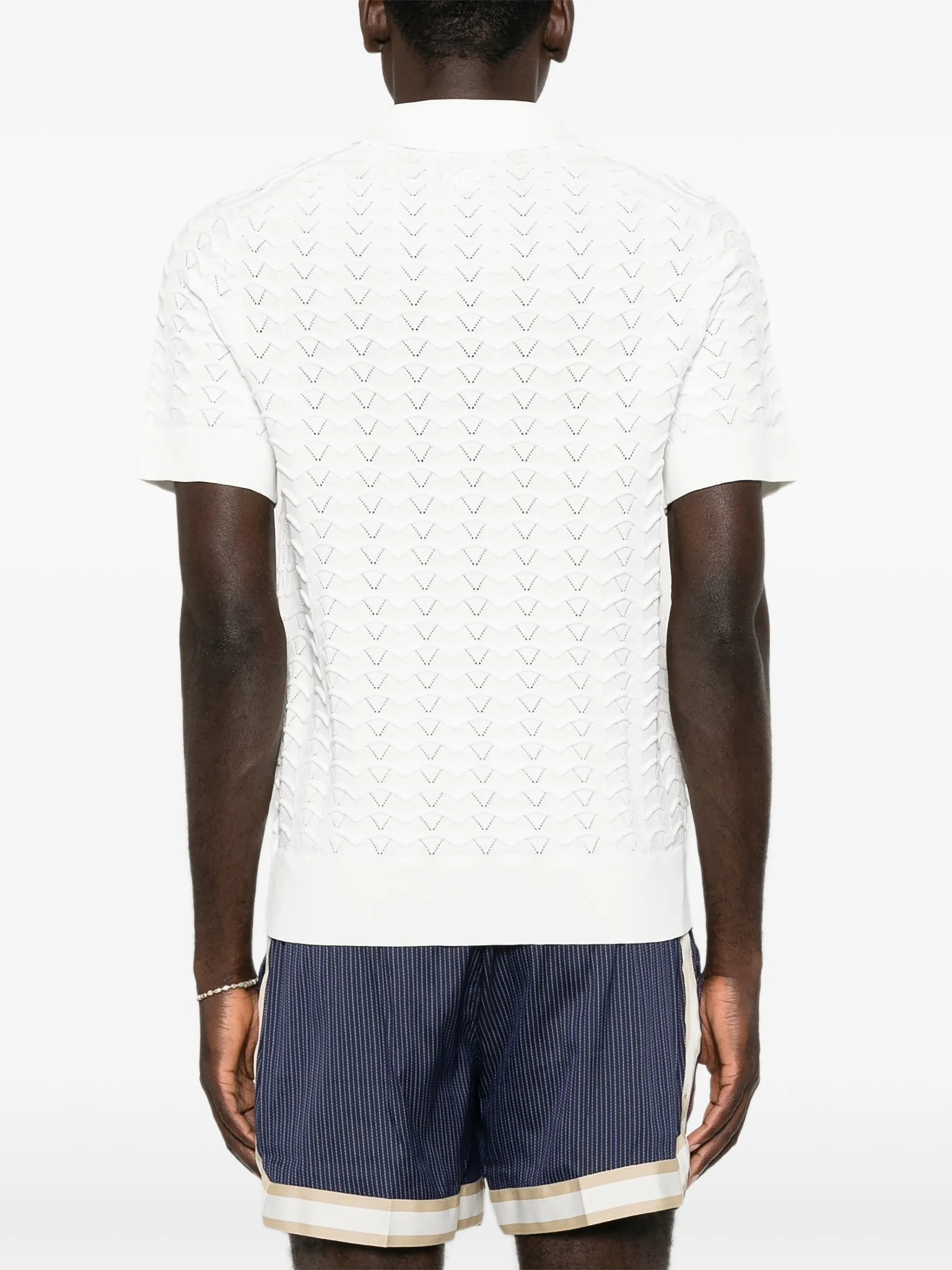 Ripple short-sleeve polo shirt