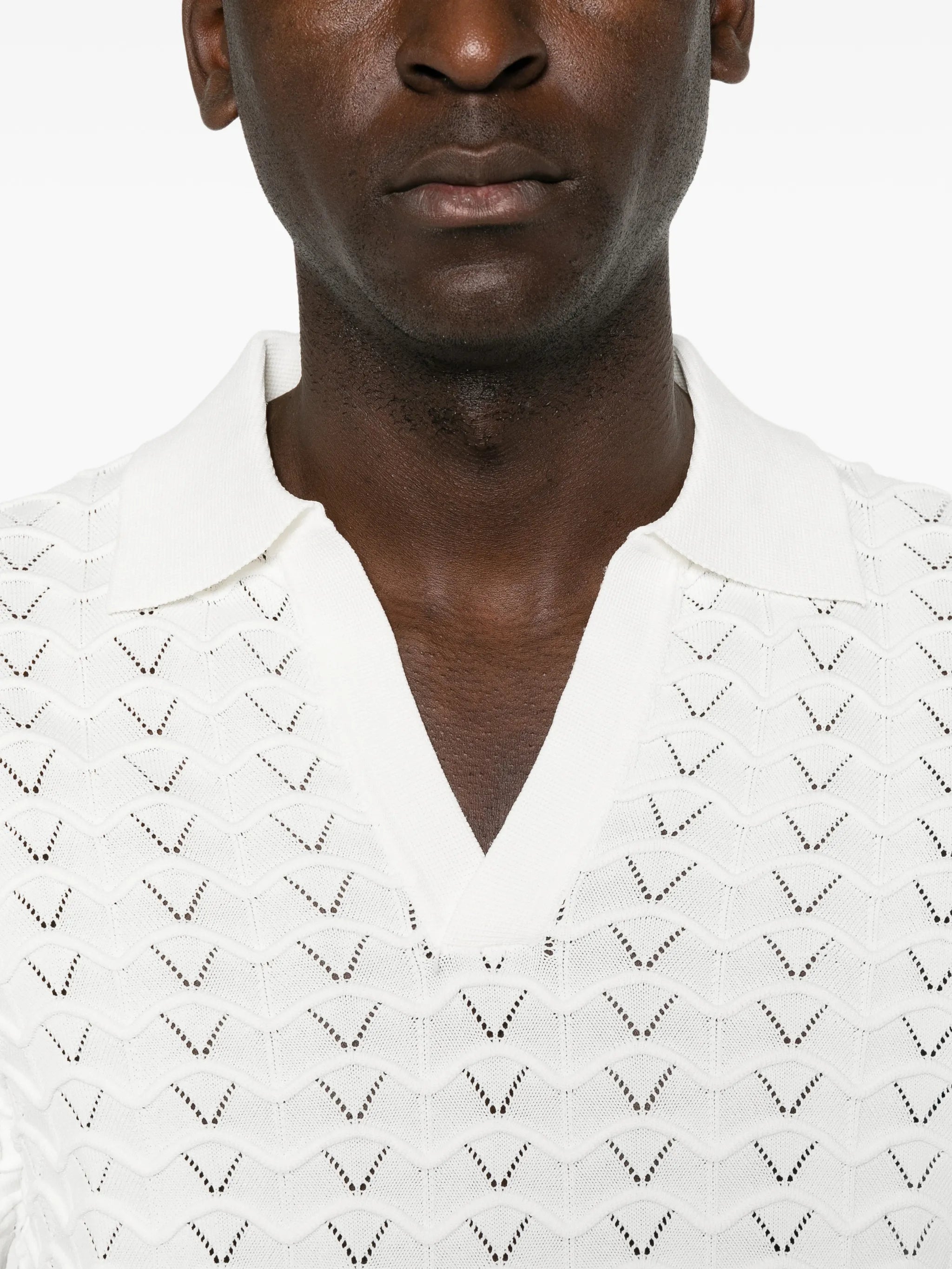 Ripple short-sleeve polo shirt