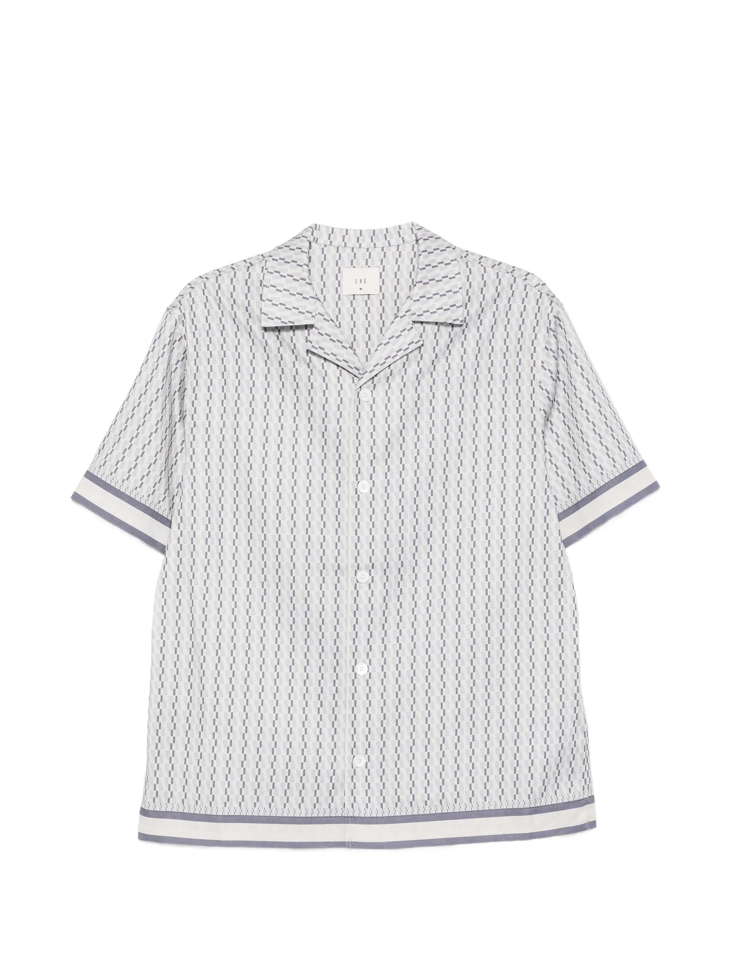 Galliano border-print shirt