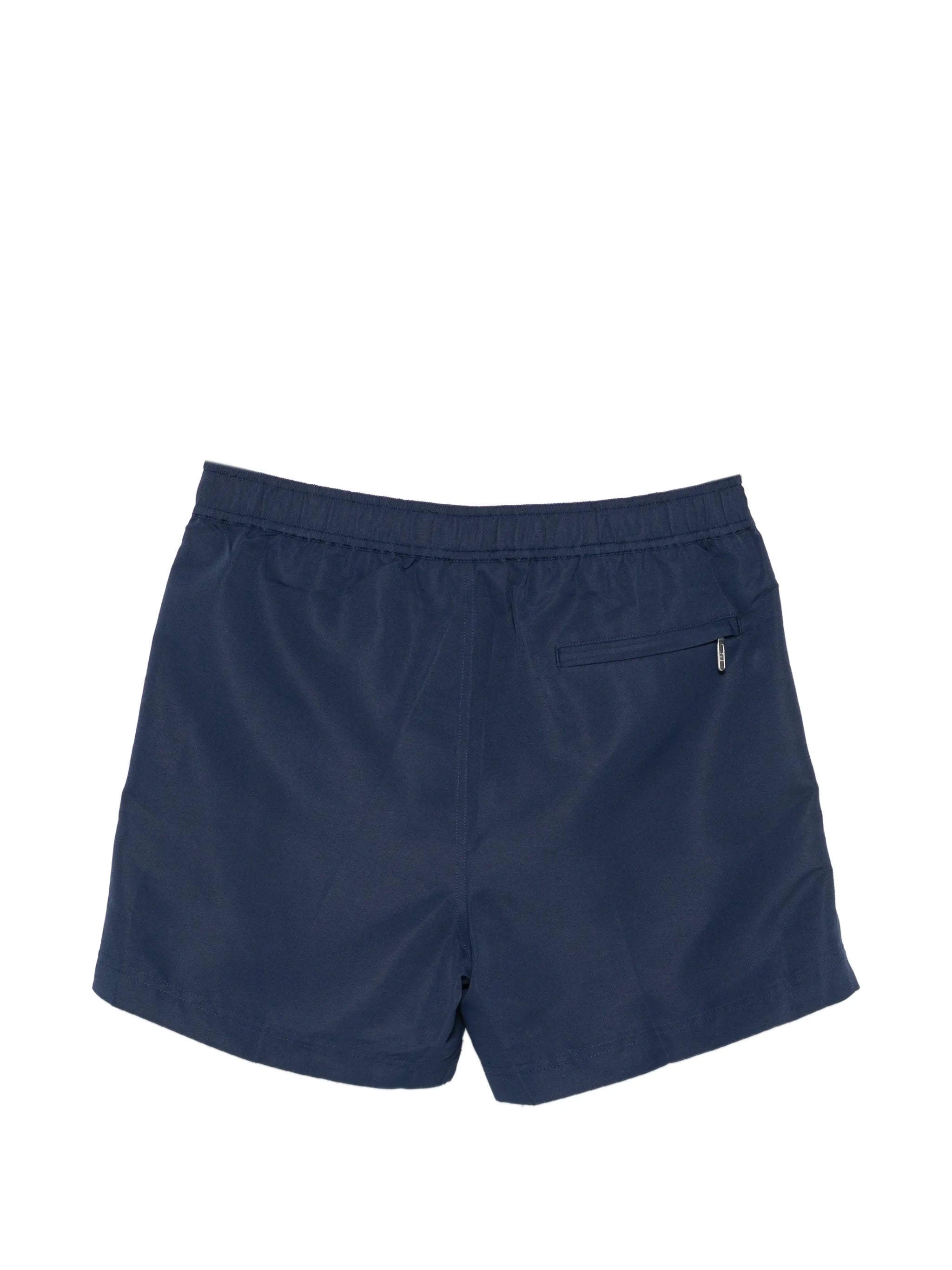 button-fastening swim shorts