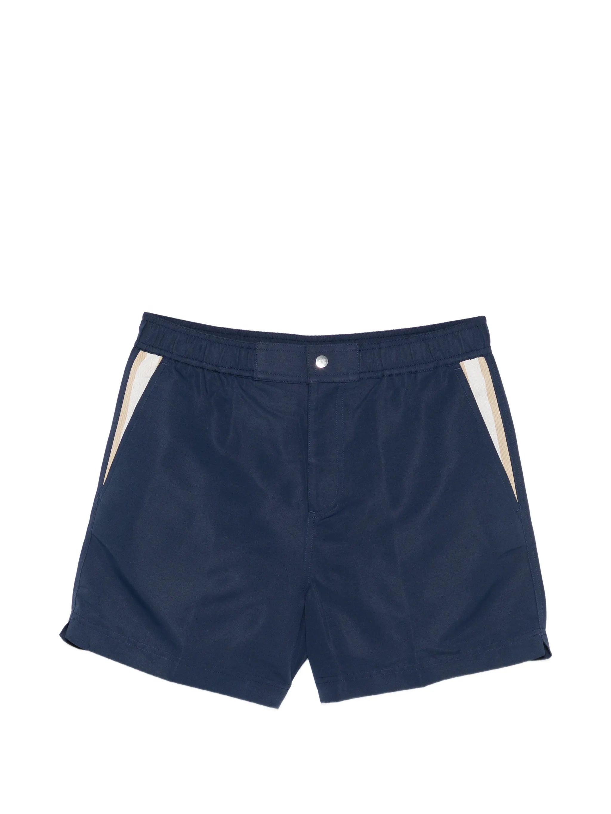 button-fastening swim shorts
