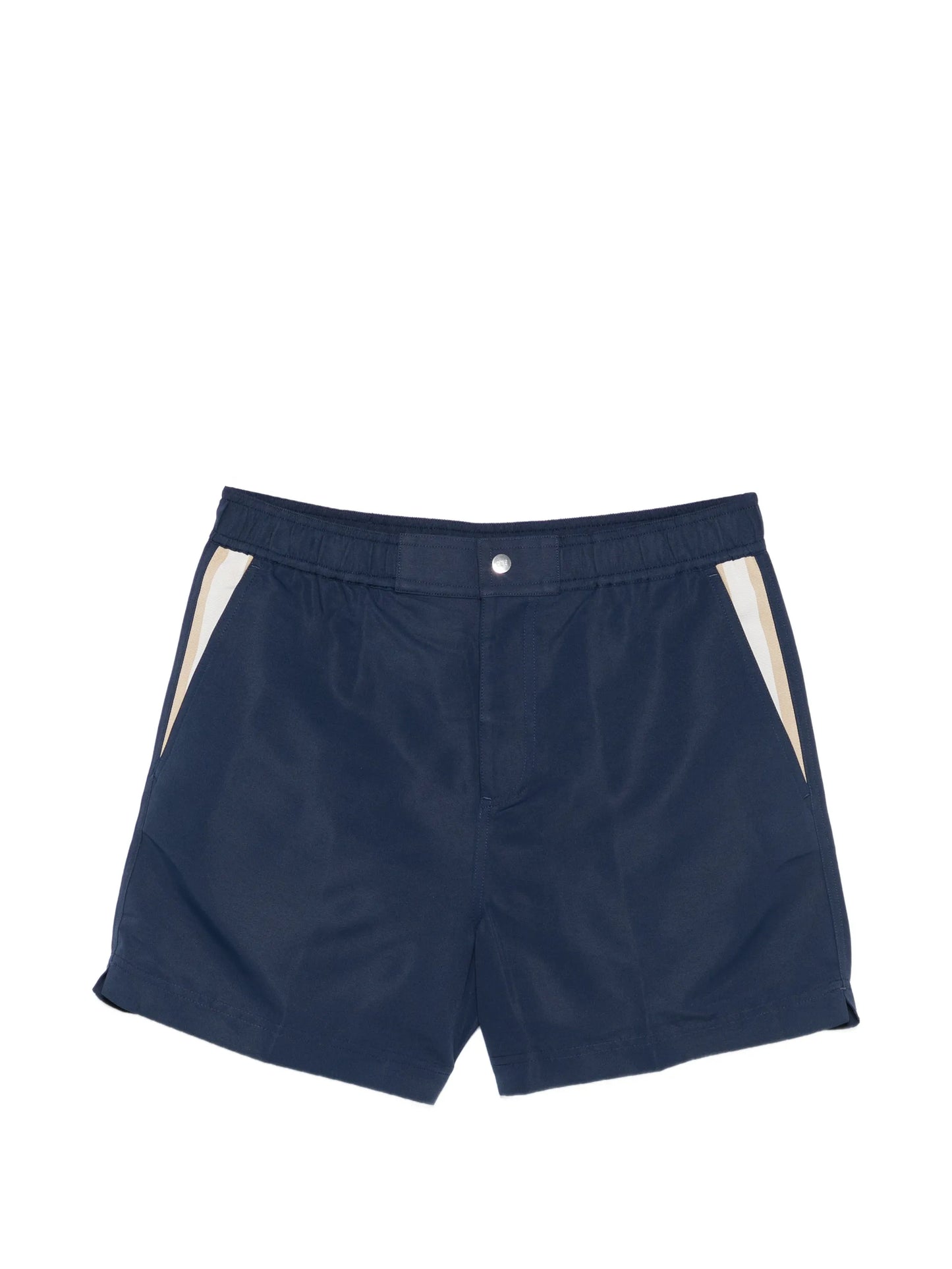 button-fastening swim shorts