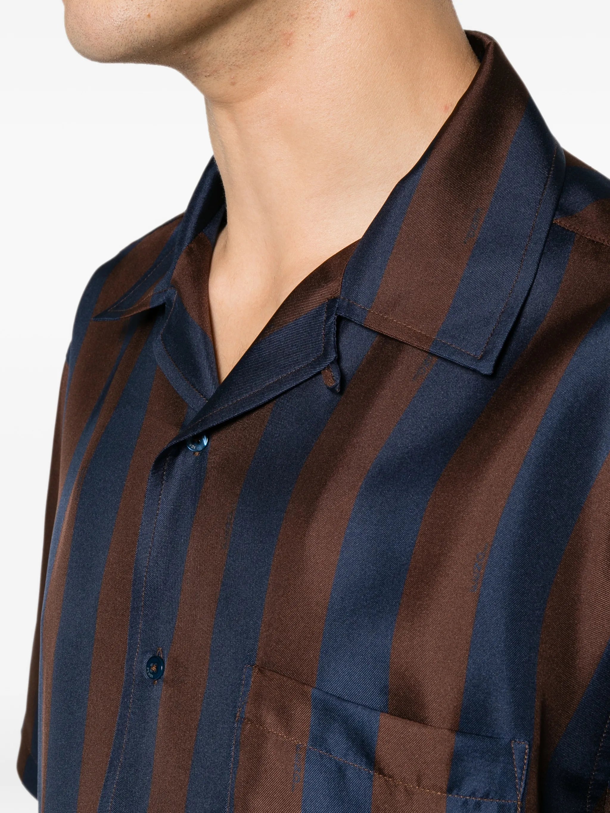 striped silk shirt