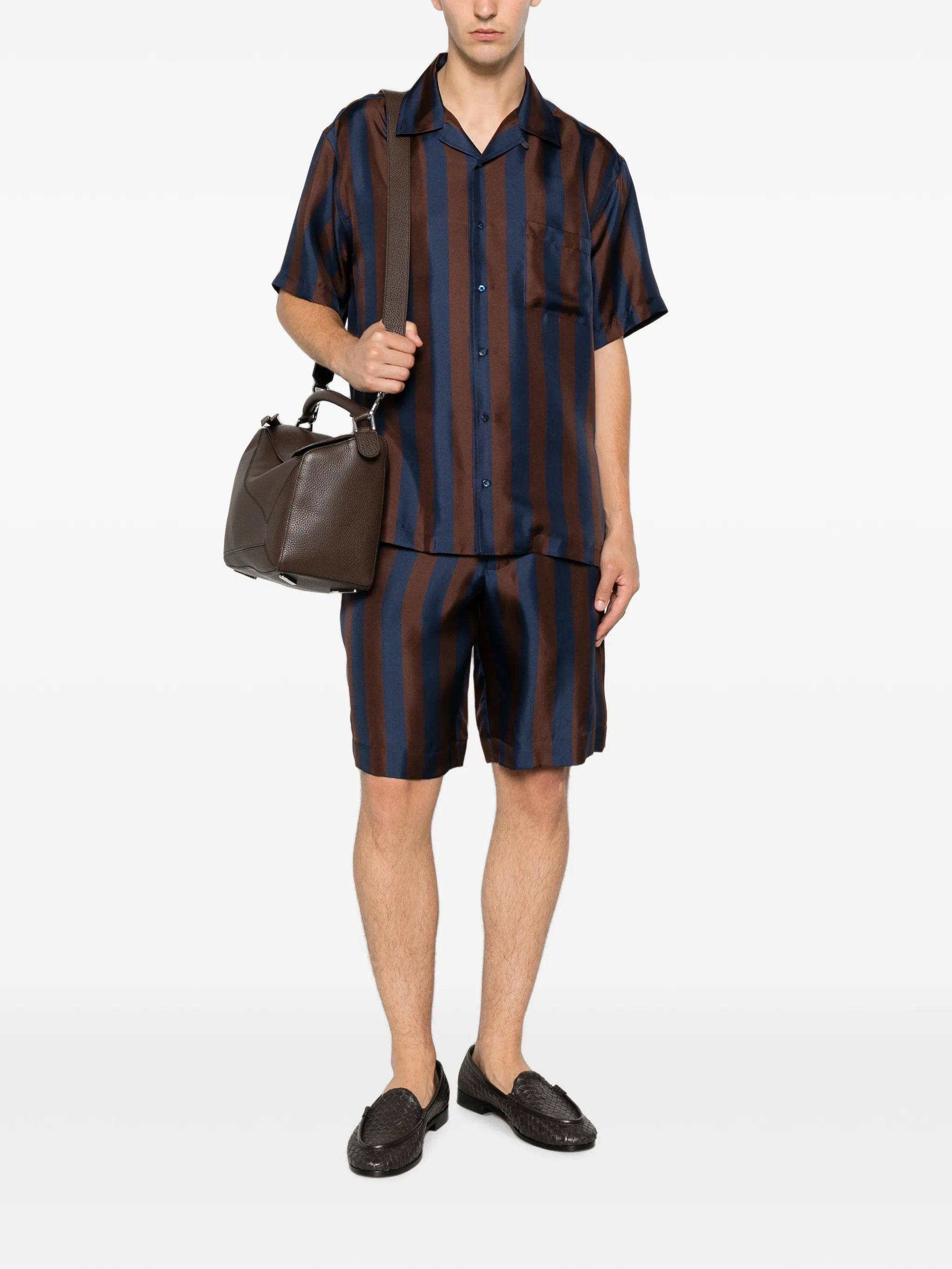 striped silk shirt