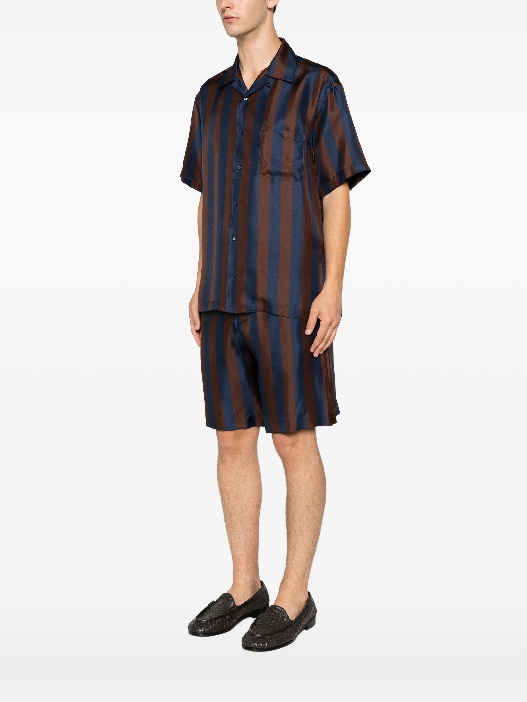 striped silk shirt