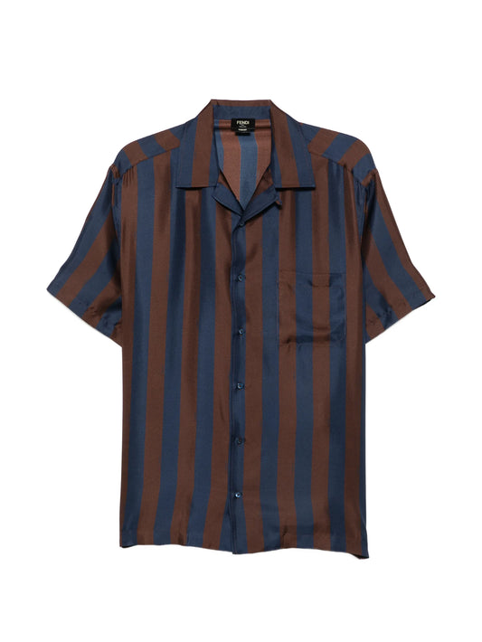 striped silk shirt