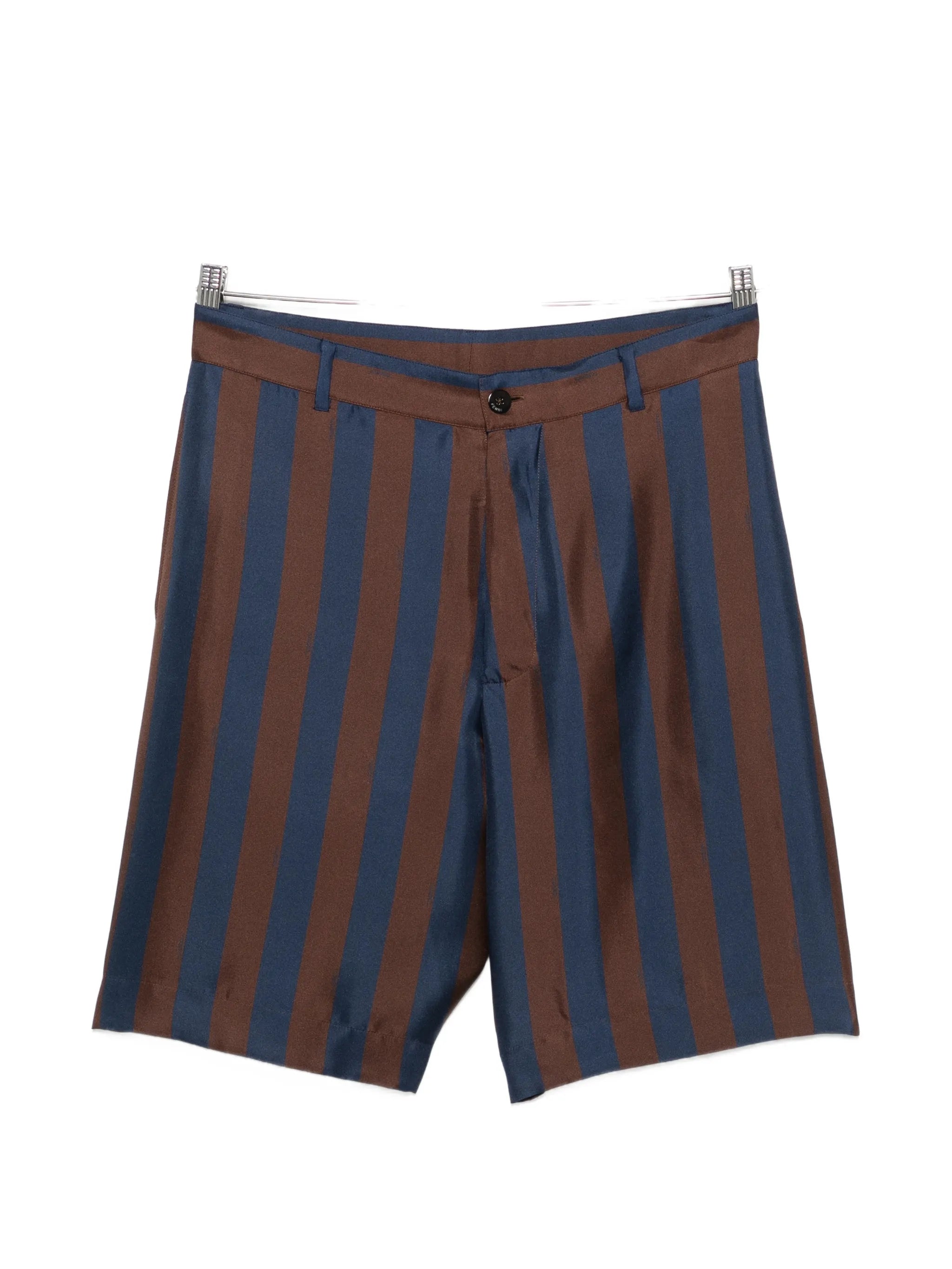 striped silk shorts
