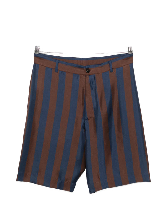 striped silk shorts
