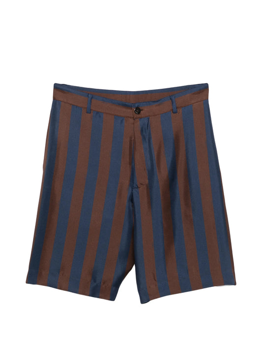 striped silk shorts