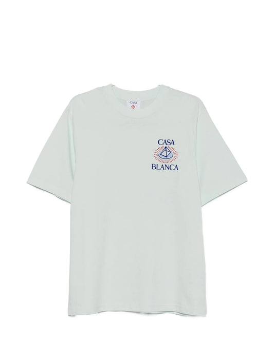 Celestial Pyramid flock-print T-shirt