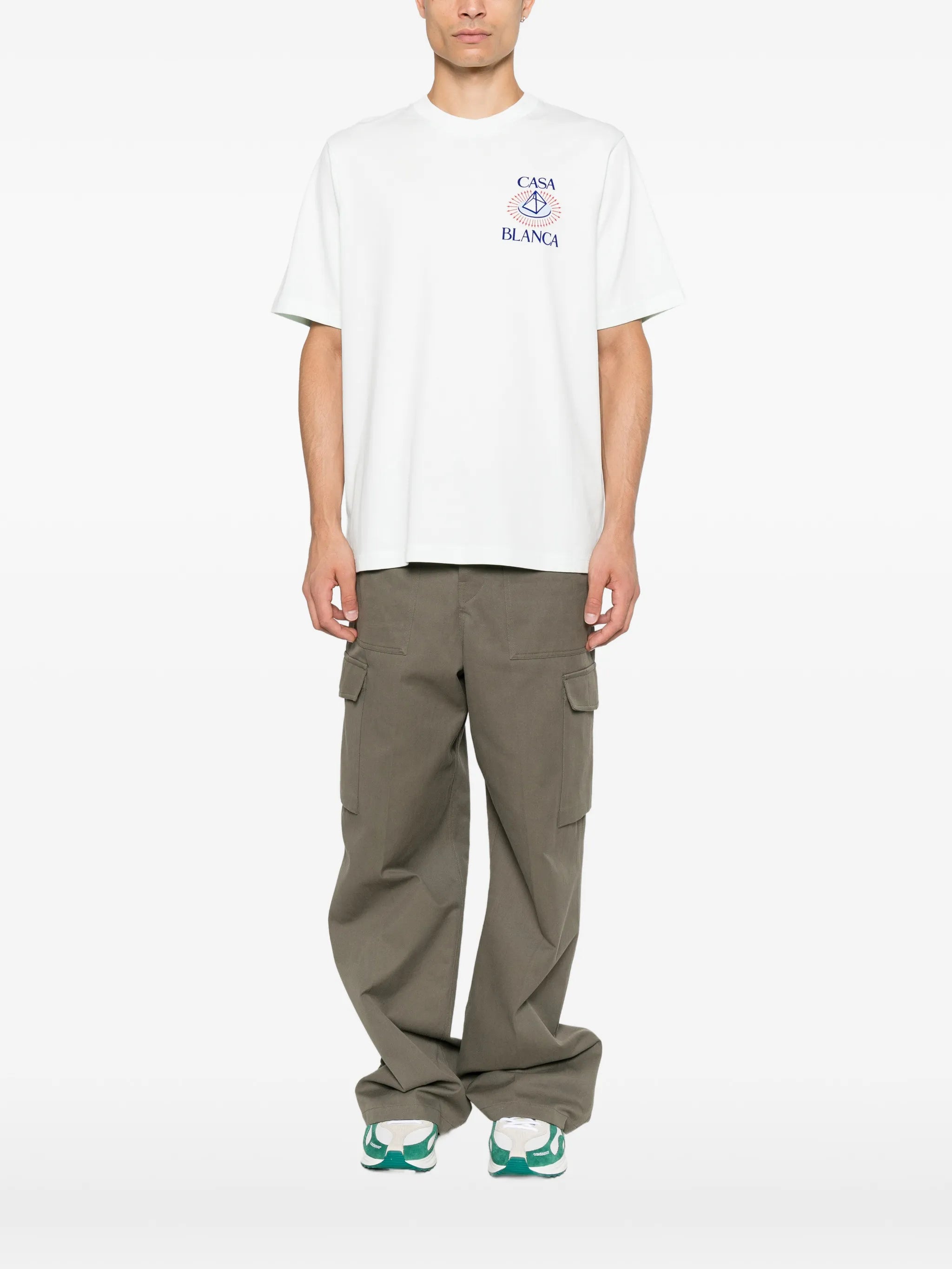 Celestial Pyramid flock-print T-shirt