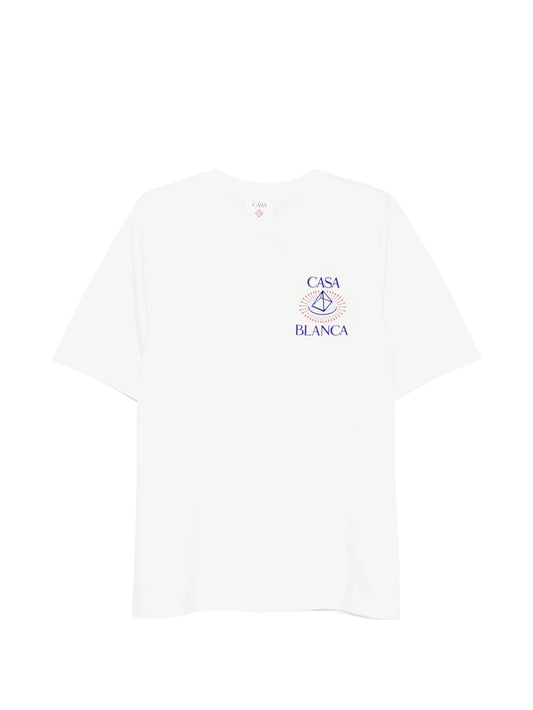 Celestial Pyramid flock-print T-shirt