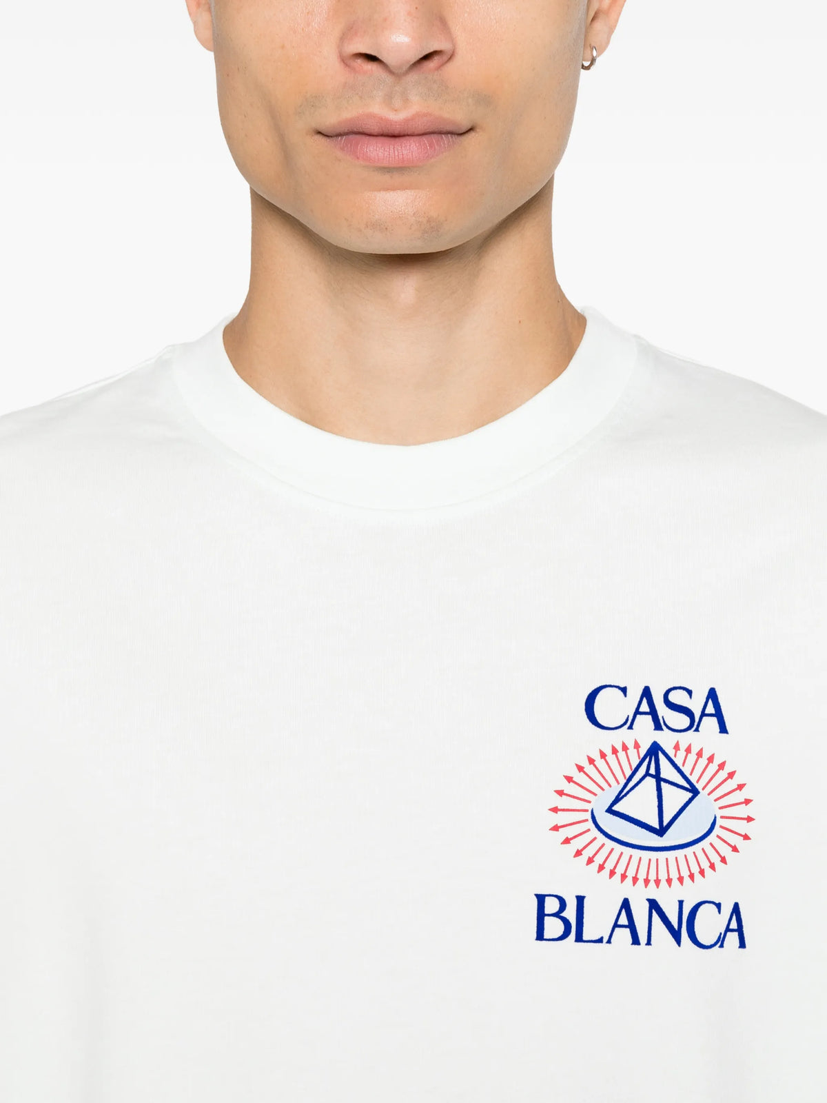 Celestial Pyramid flock-print T-shirt