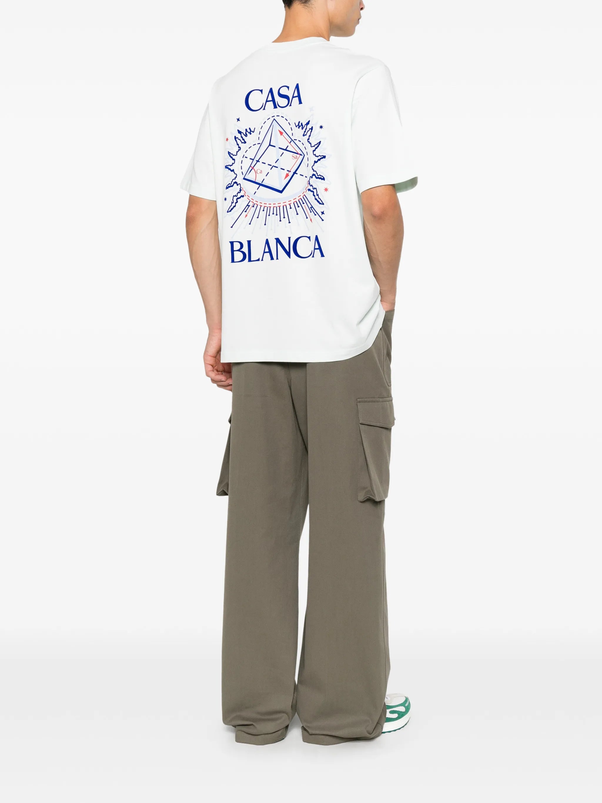 Celestial Pyramid flock-print T-shirt